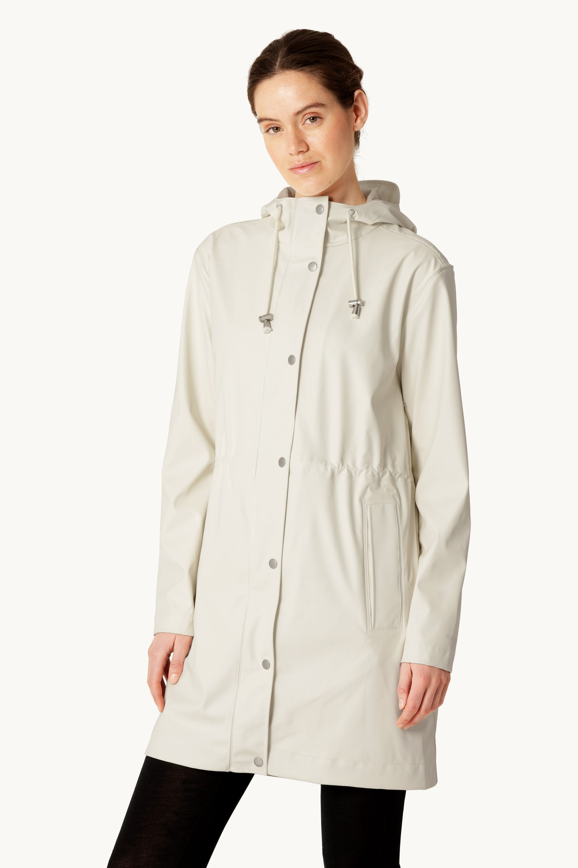 Long Parka Rain Jacket - Milk Creme