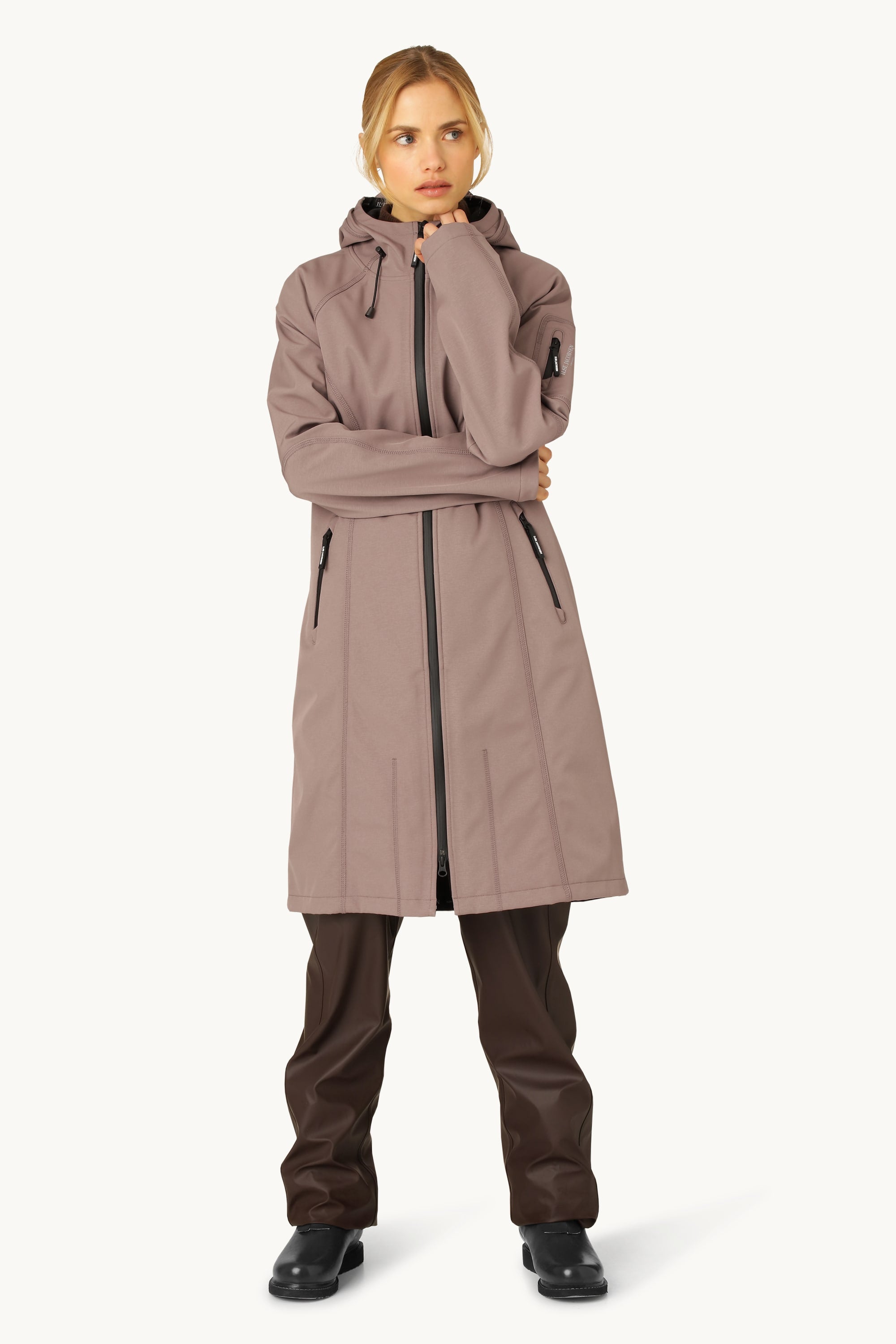 Long Softshell Raincoat - Old Lavender