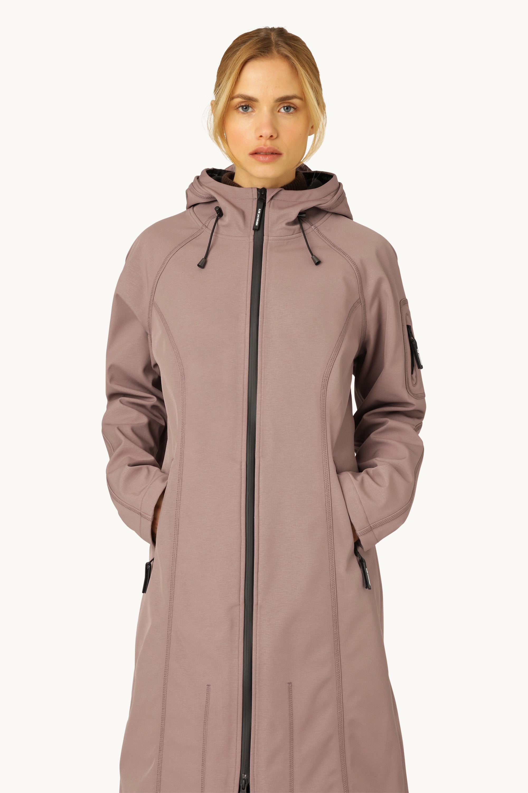 Long Softshell Raincoat - Old Lavender
