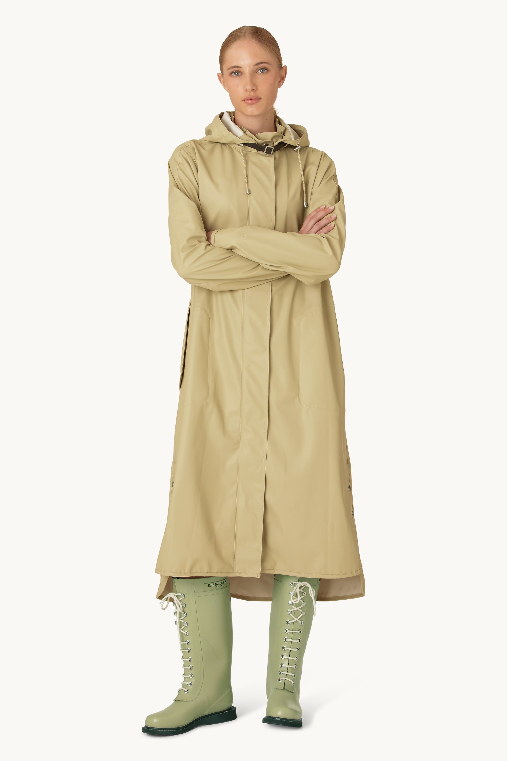 Impermeable Largo Ligero - Olive Grass