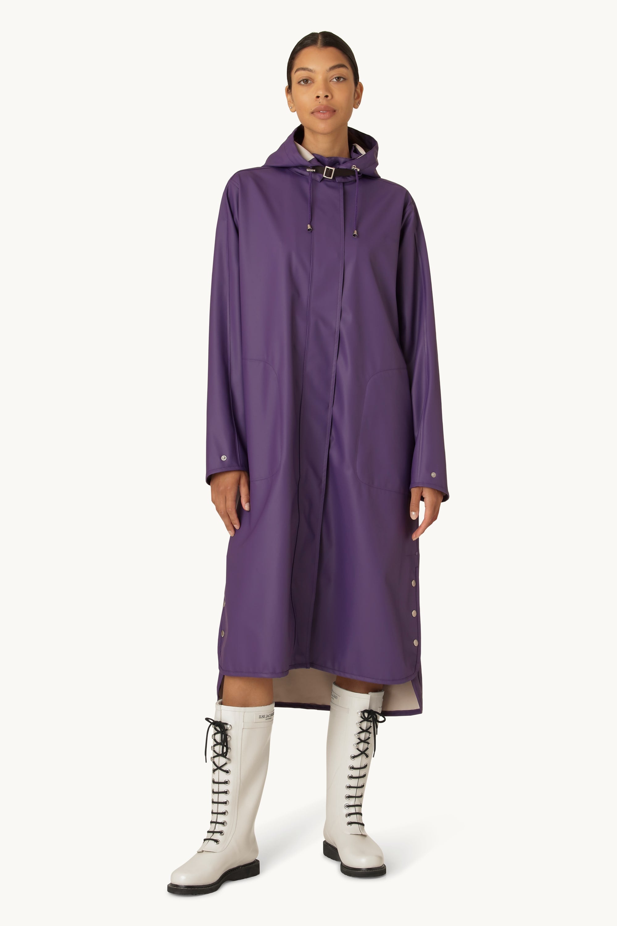 Long Light Raincoat - Purple Rain