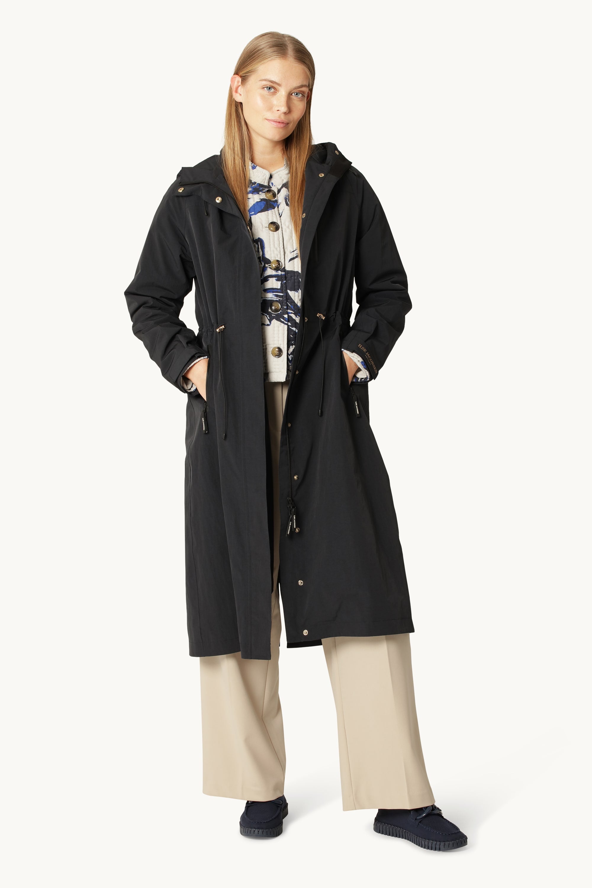Technical Long Raincoat - Dark Indigo