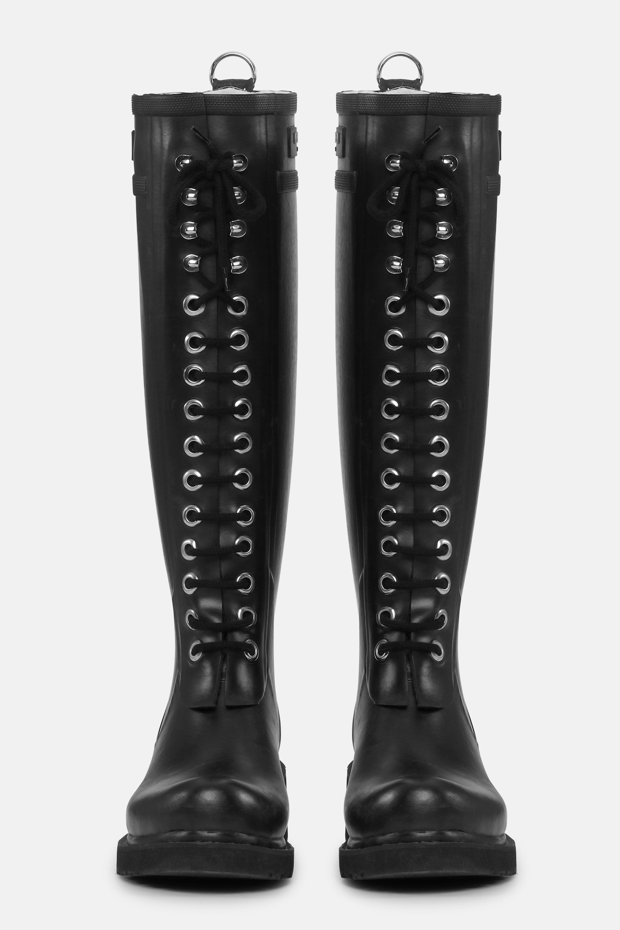 Long Rubber Boots - Black Black