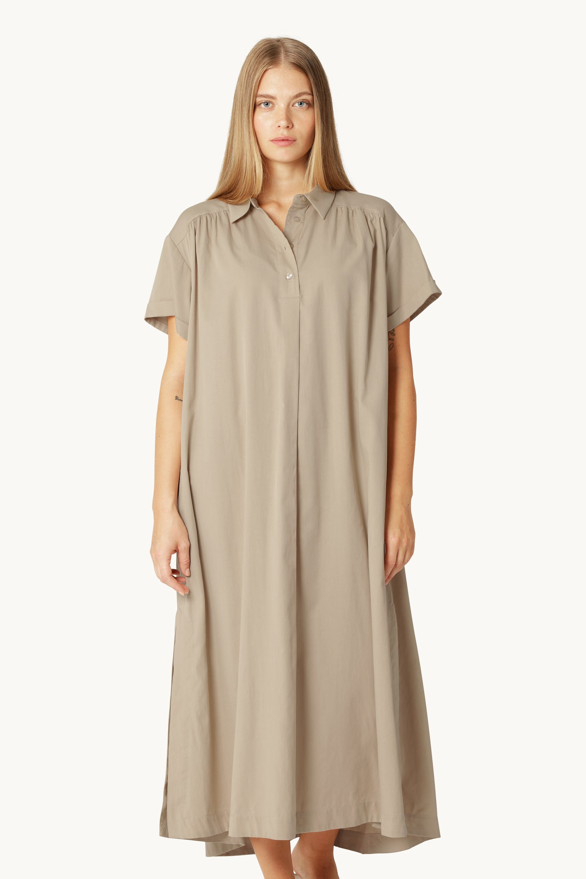 Long Dress A-line - White Pepper