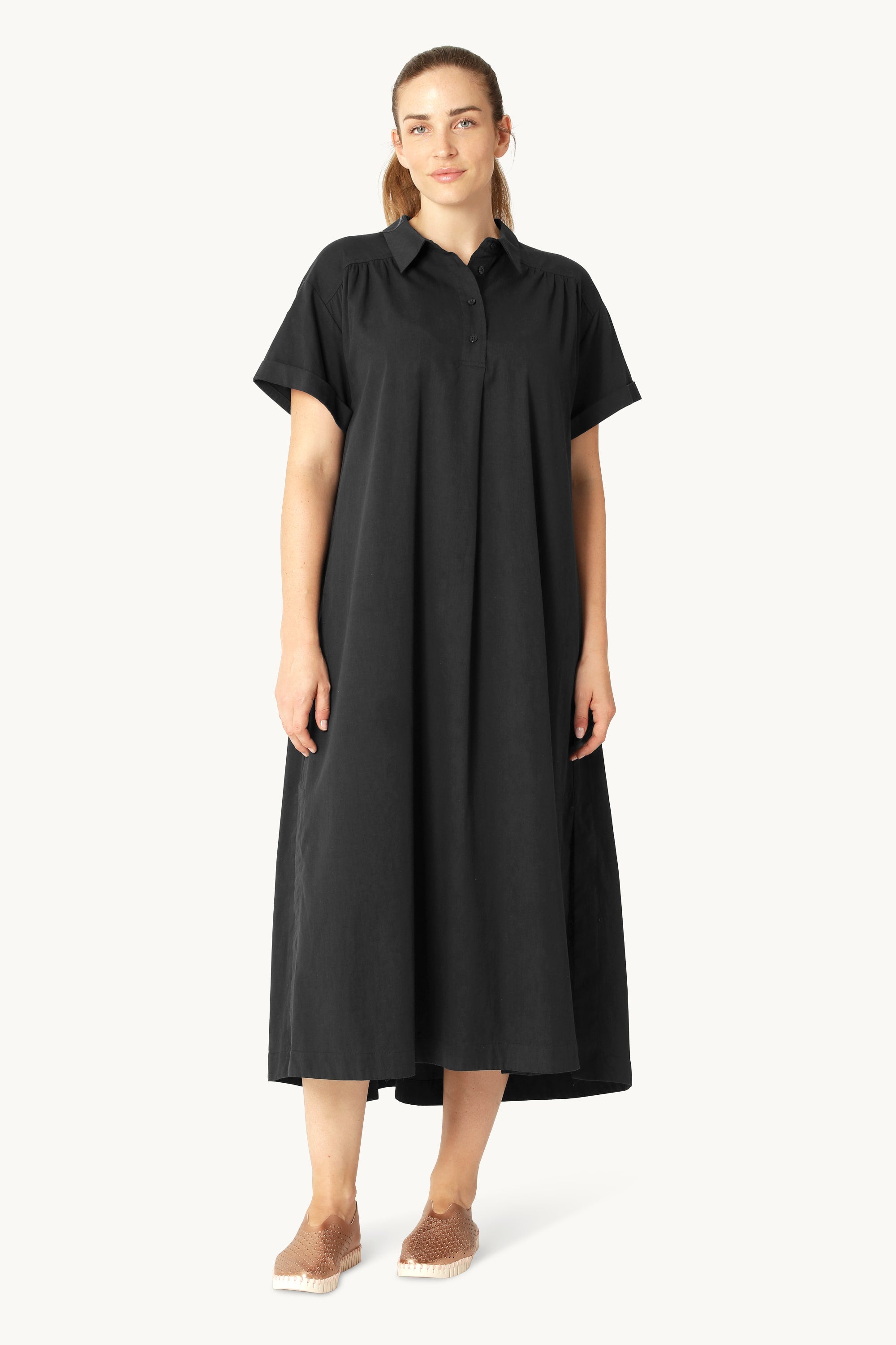 Long Dress A-line - Dark Indigo