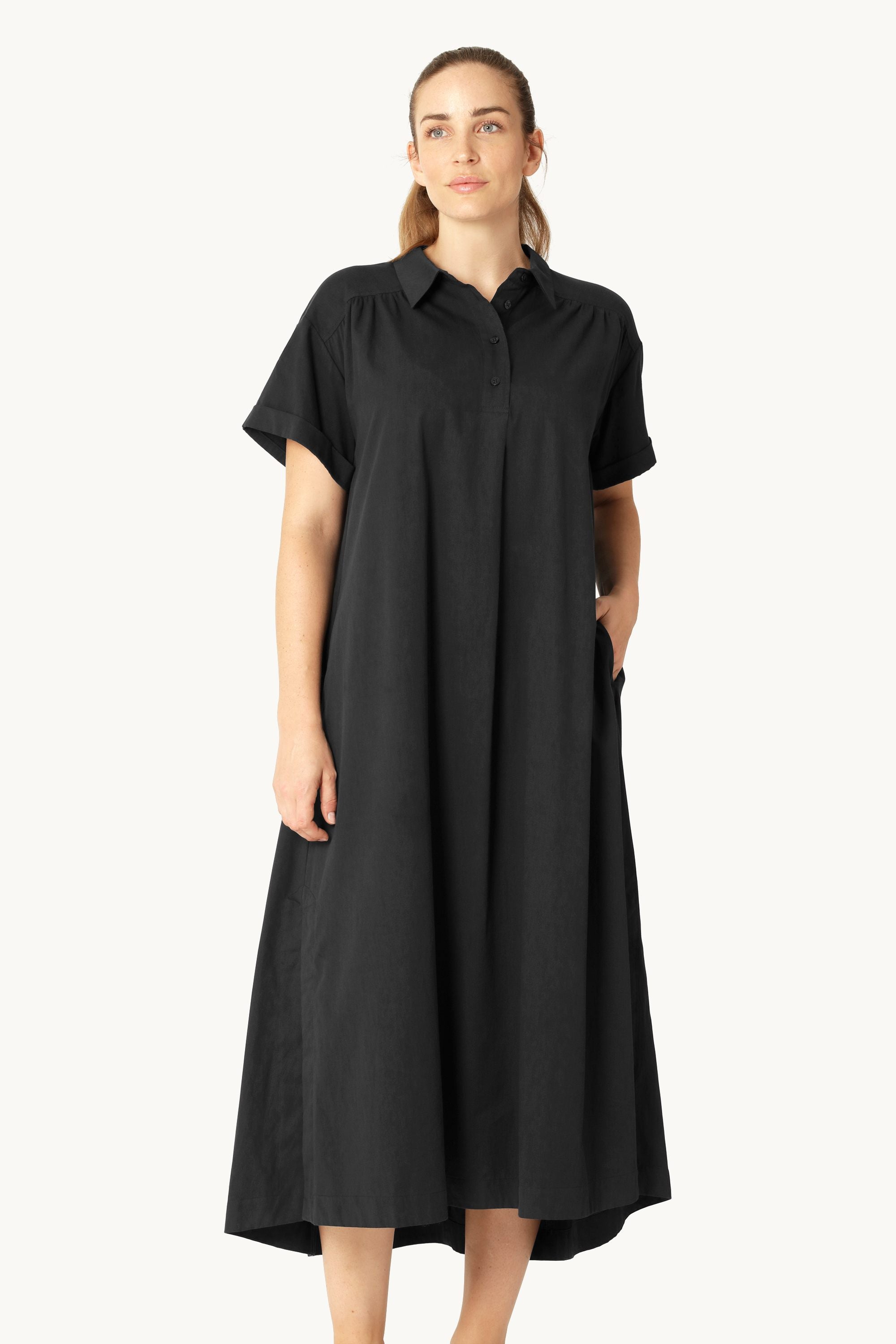 Long Dress A-line - Dark Indigo