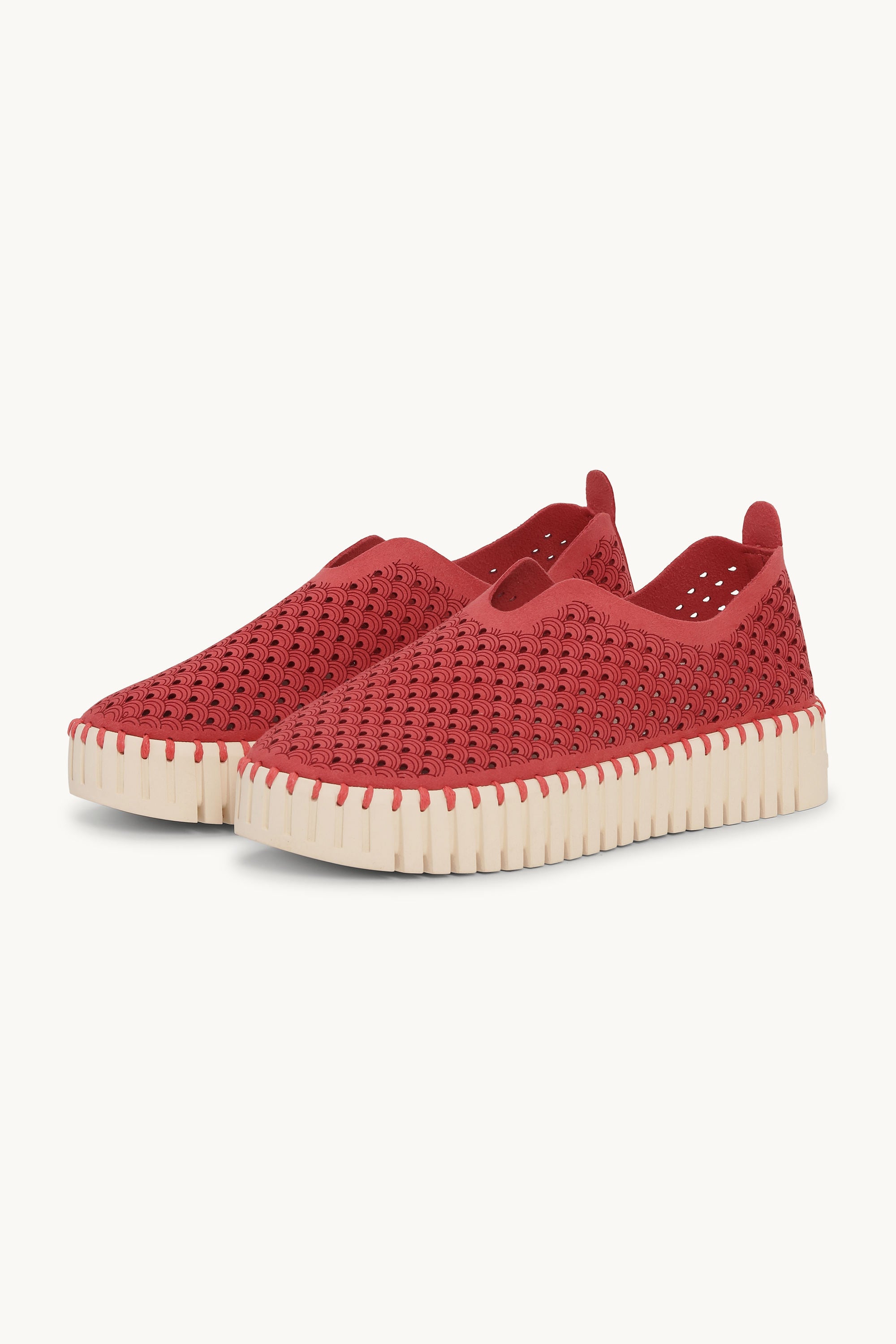 Platform Tulip Flats - Baked Apple Pearled Ivory