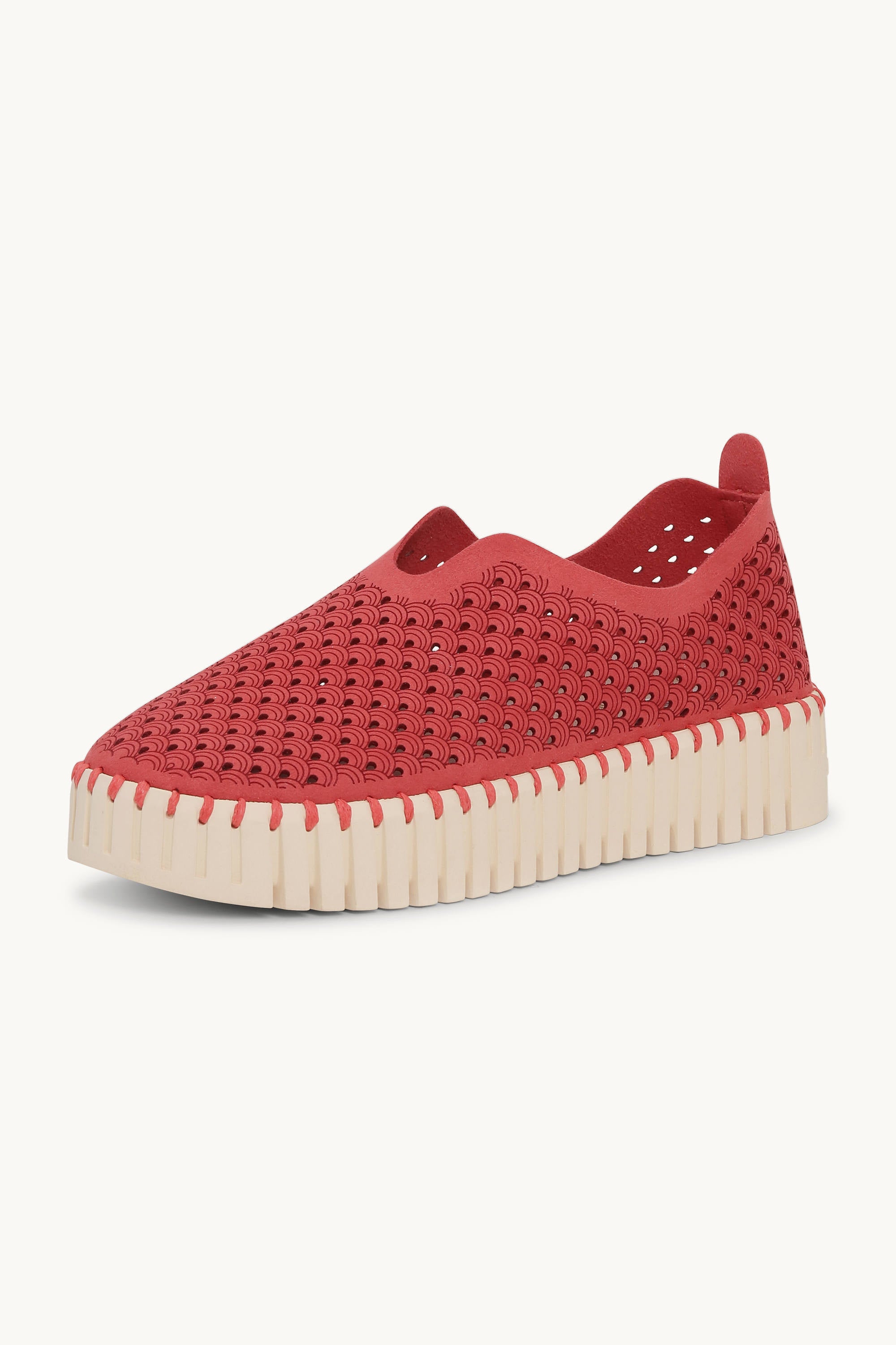 Platform Tulip Flats - Baked Apple Pearled Ivory