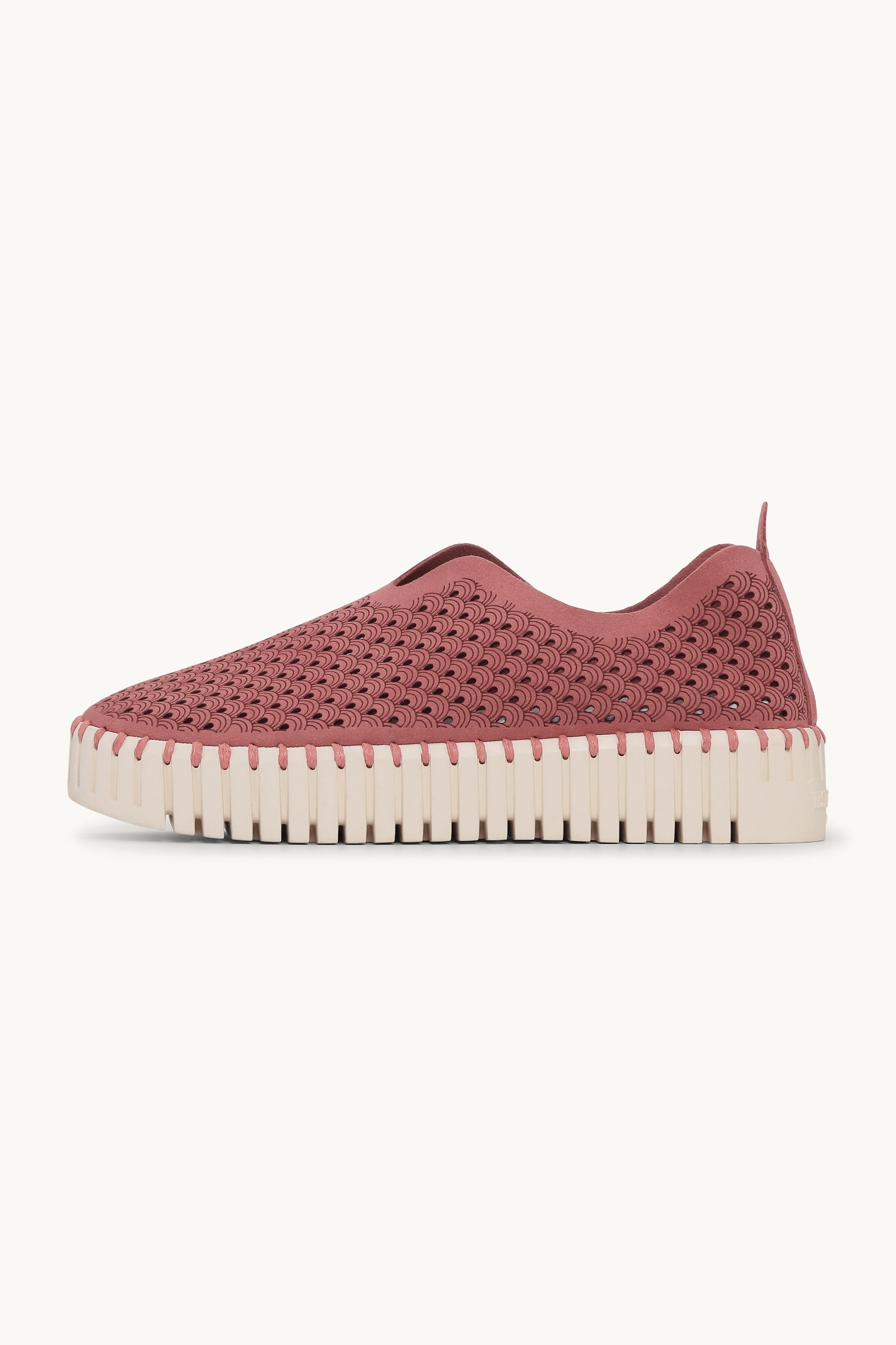 Platform Tulip Flats - Rouge Pearled Ivory