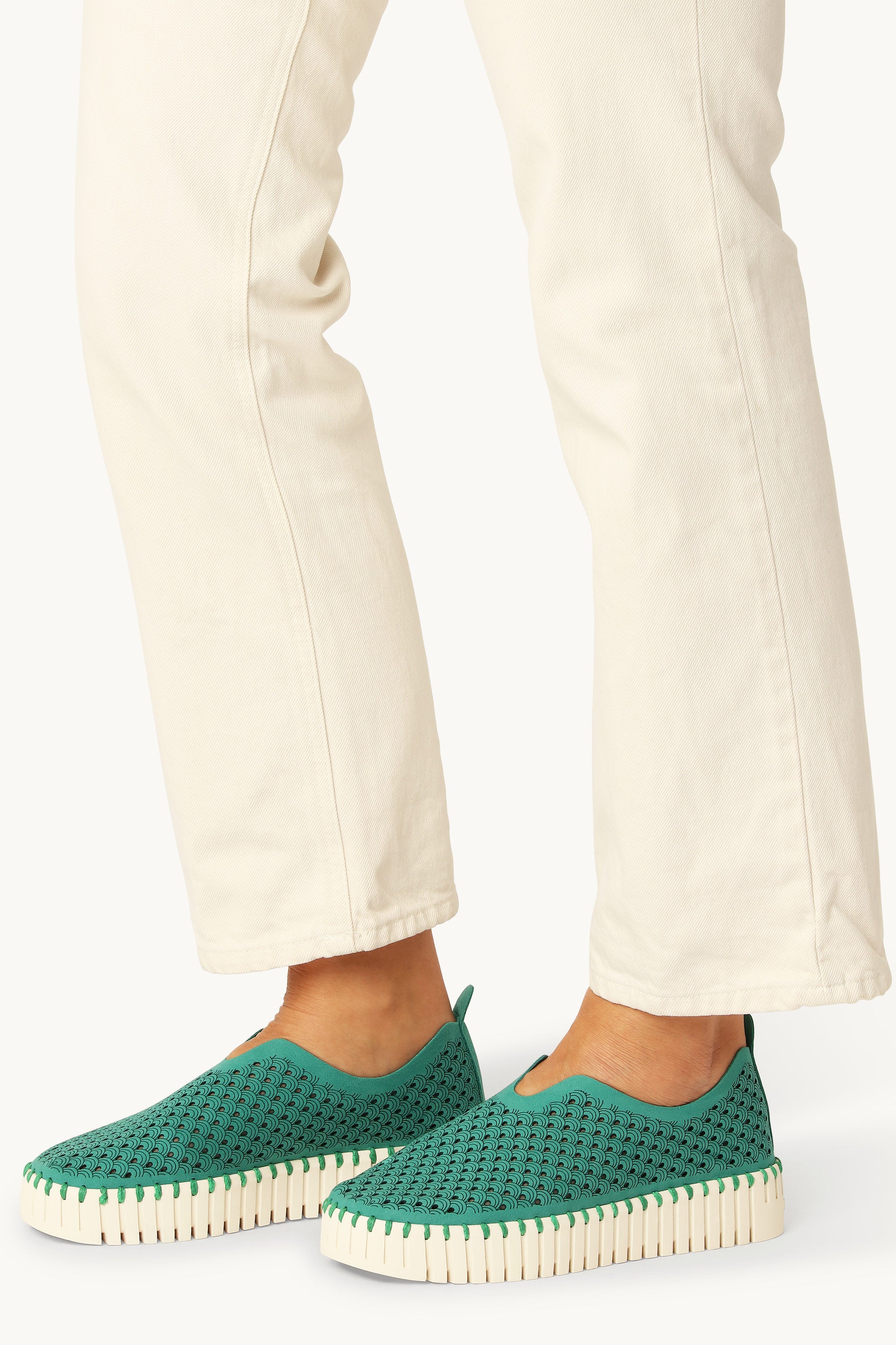 Tulip Zapatos Planos con Plataforma - Spruce Pearled Ivory