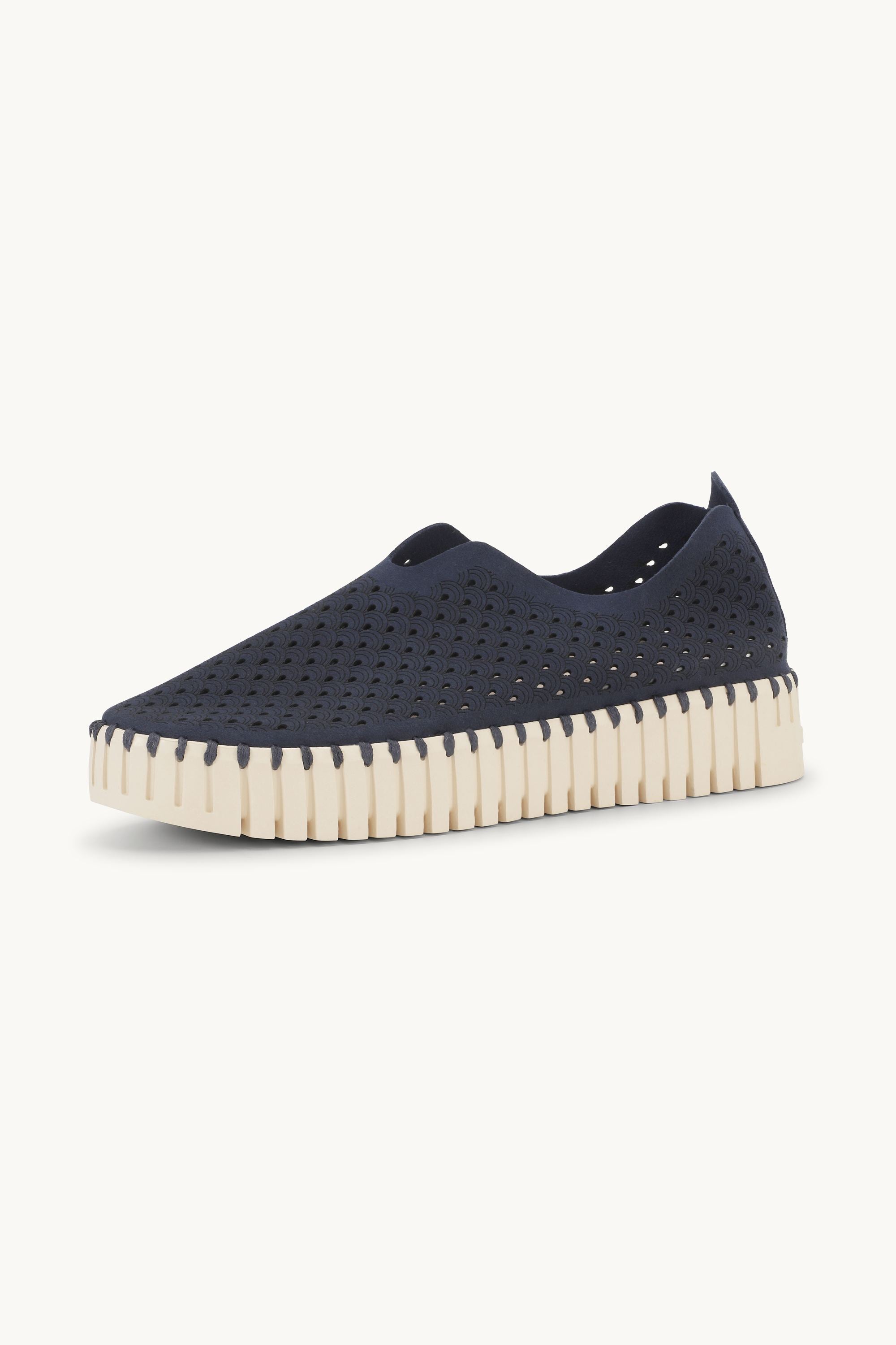 Platform Tulip Flats - Dark Indigo