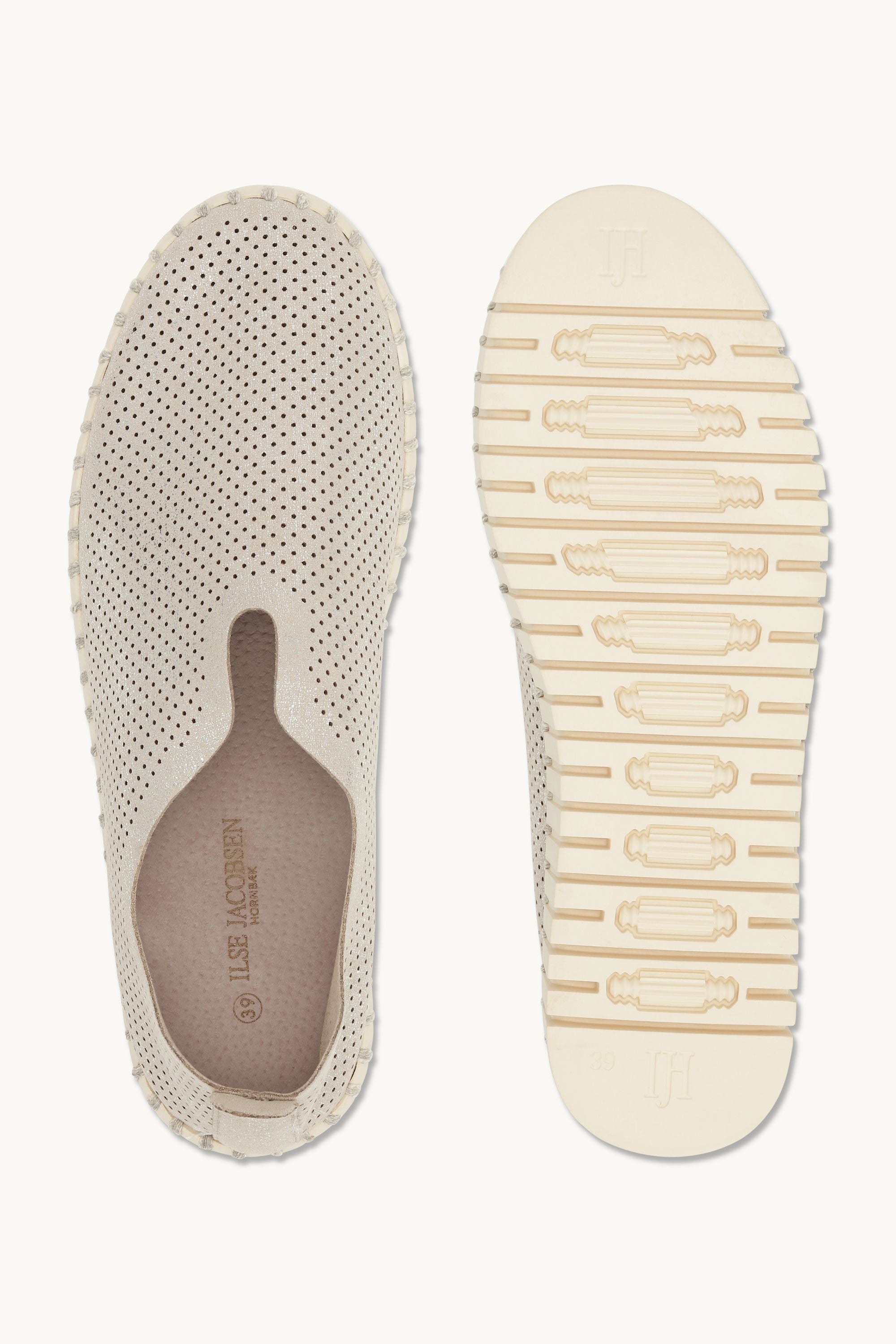 Tulip Zapatos con Plataforma Brillo - Silver Pearled Ivory