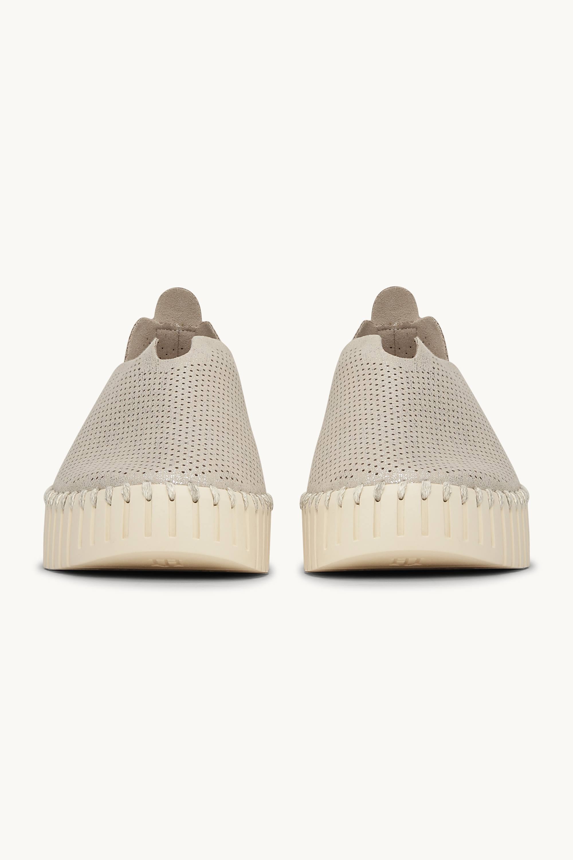 Tulip Zapatos con Plataforma Brillo - Silver Pearled Ivory