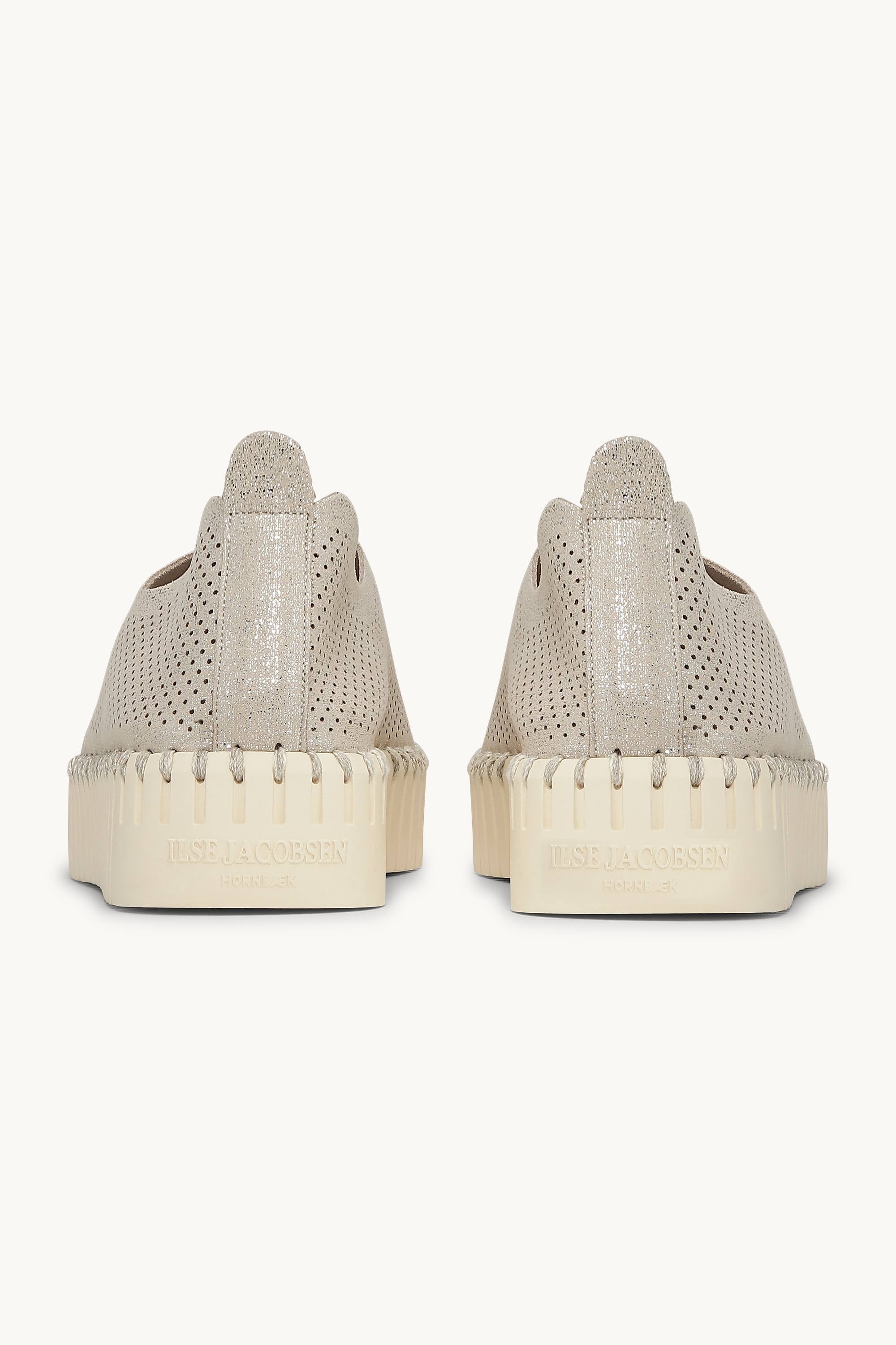 Tulip Zapatos con Plataforma Brillo - Silver Pearled Ivory