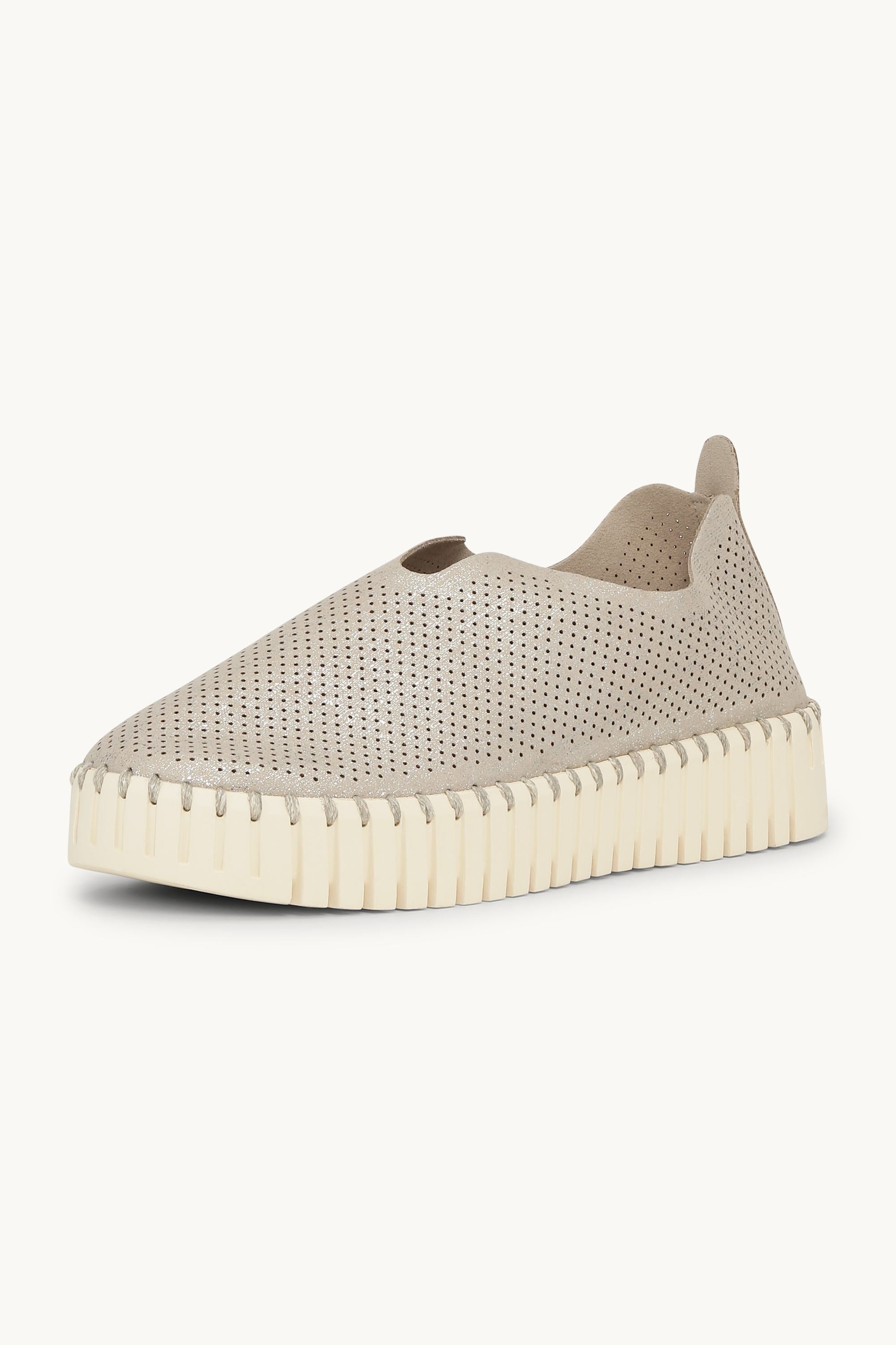 Tulip Zapatos con Plataforma Brillo - Silver Pearled Ivory