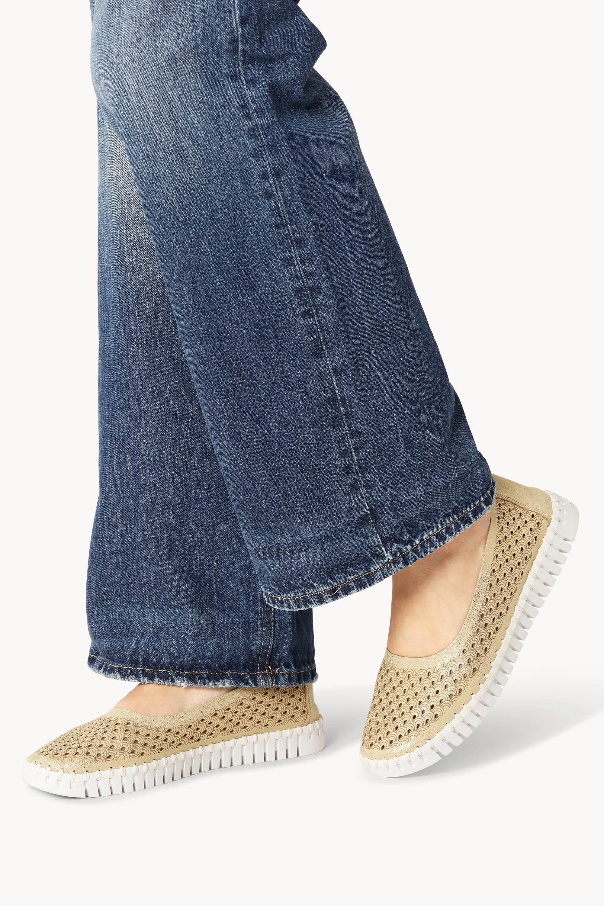 Tulip Zapatos con Brillo - Platin White