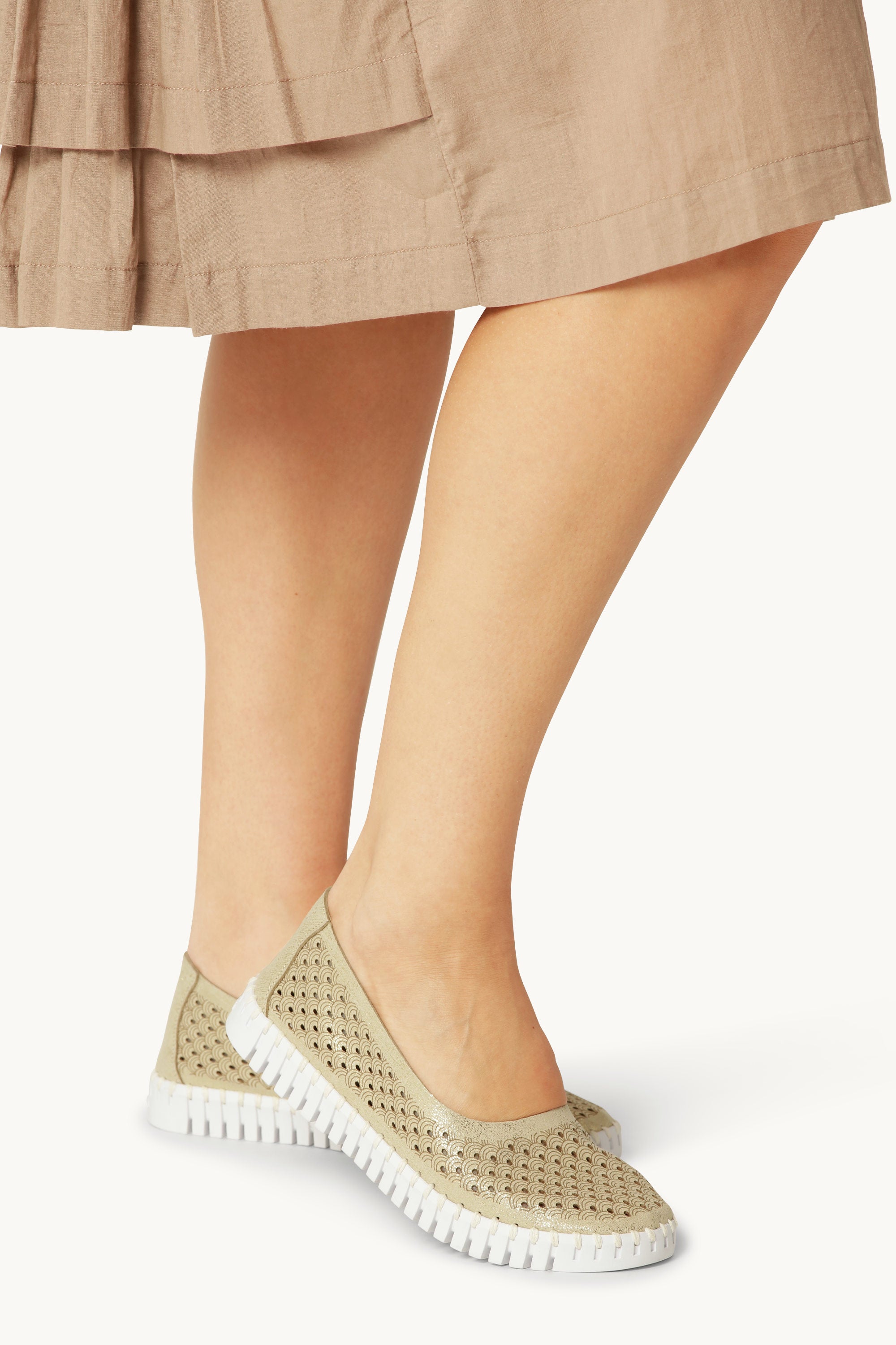 Tulip Zapatos con Brillo - Platin White