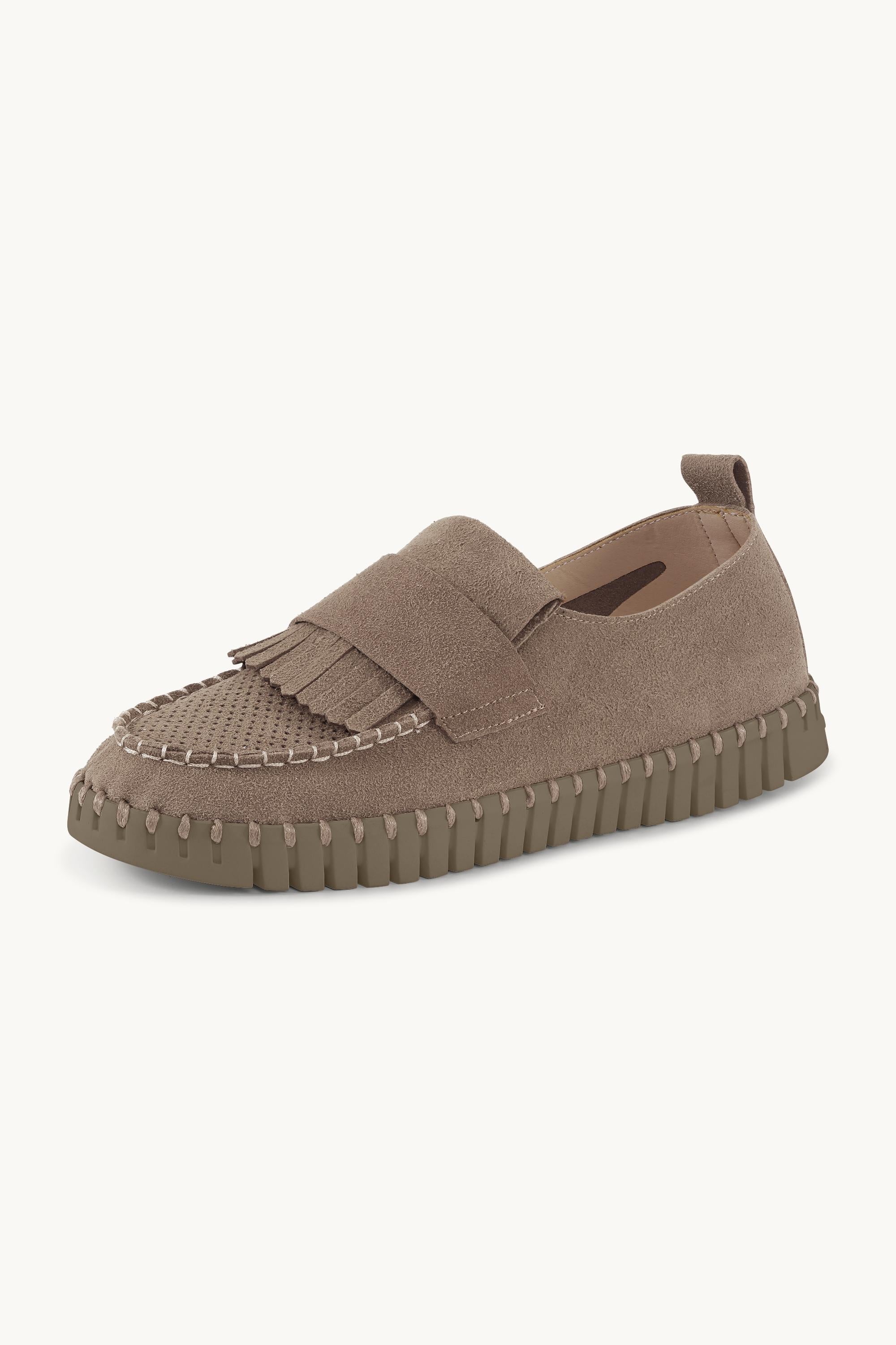 Tulip Fringe Loafer - Falcon Falcon