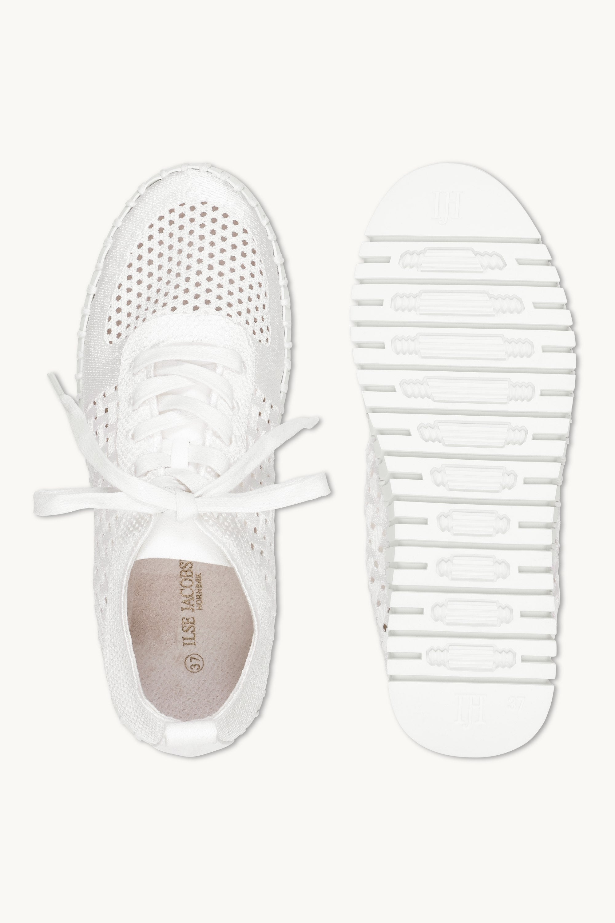 Tulip Flats With Laces - White White