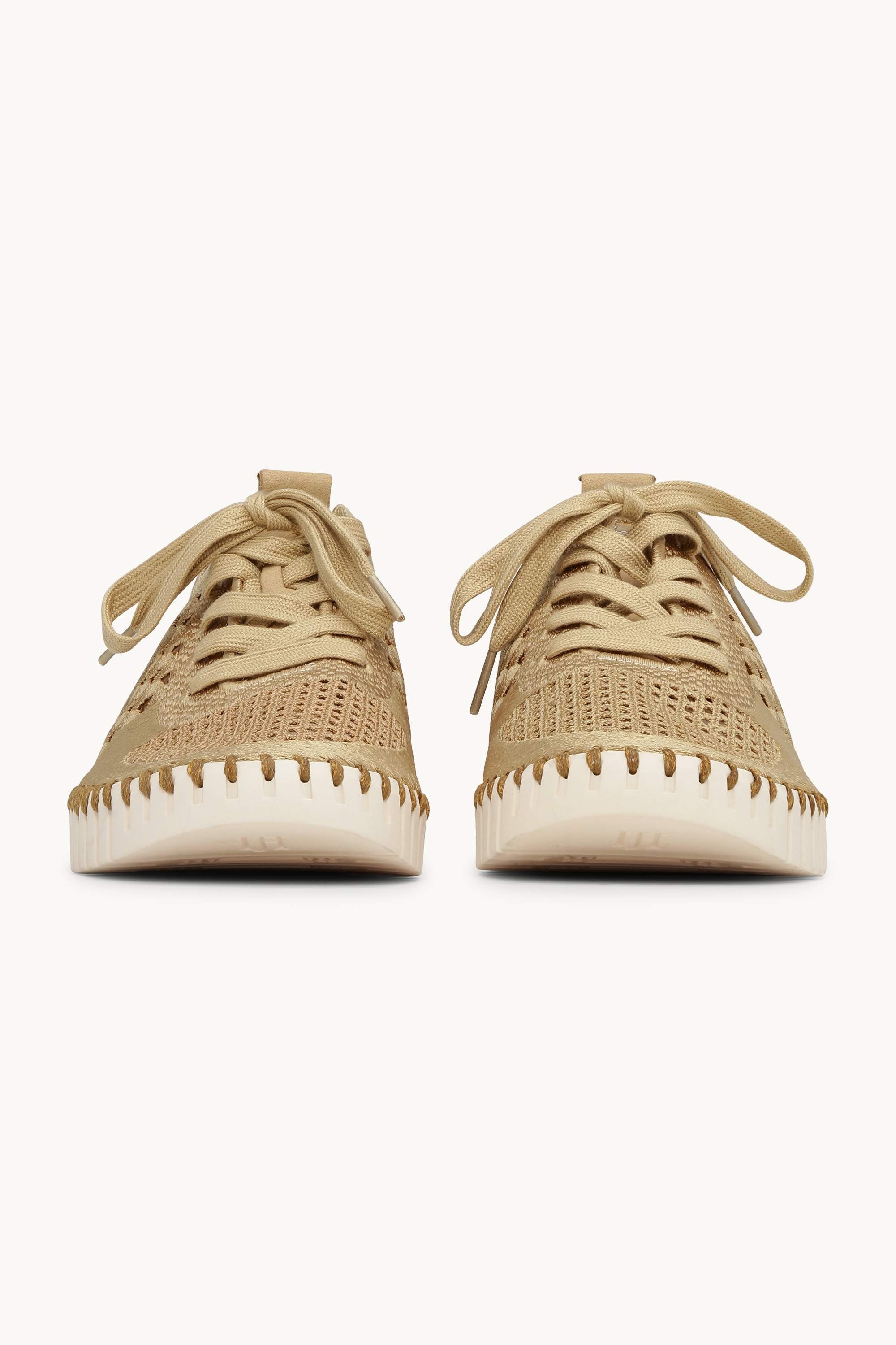 Tulip Embroidery - Cashew Pearled Ivory