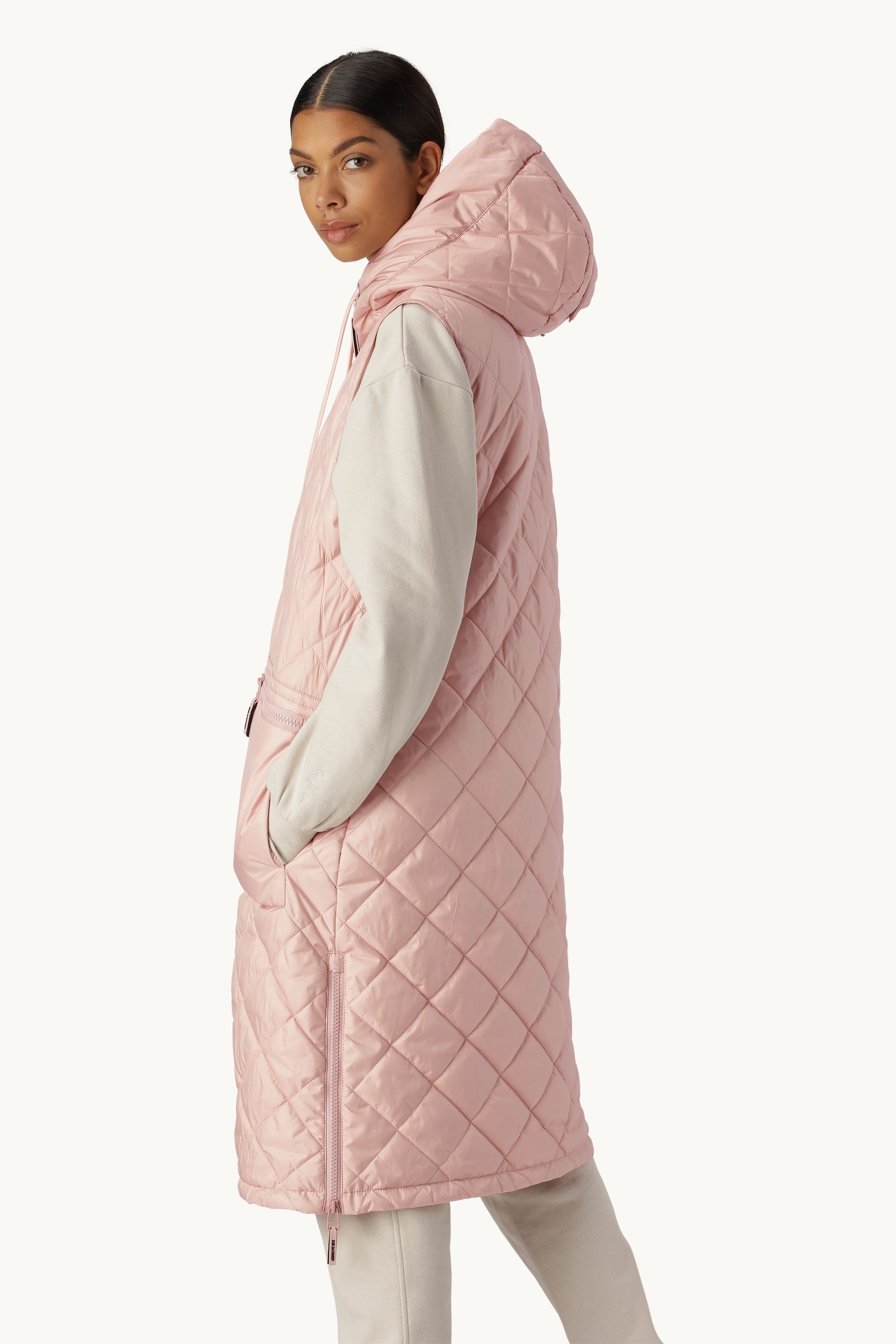 Padded Vest - Pale Pink
