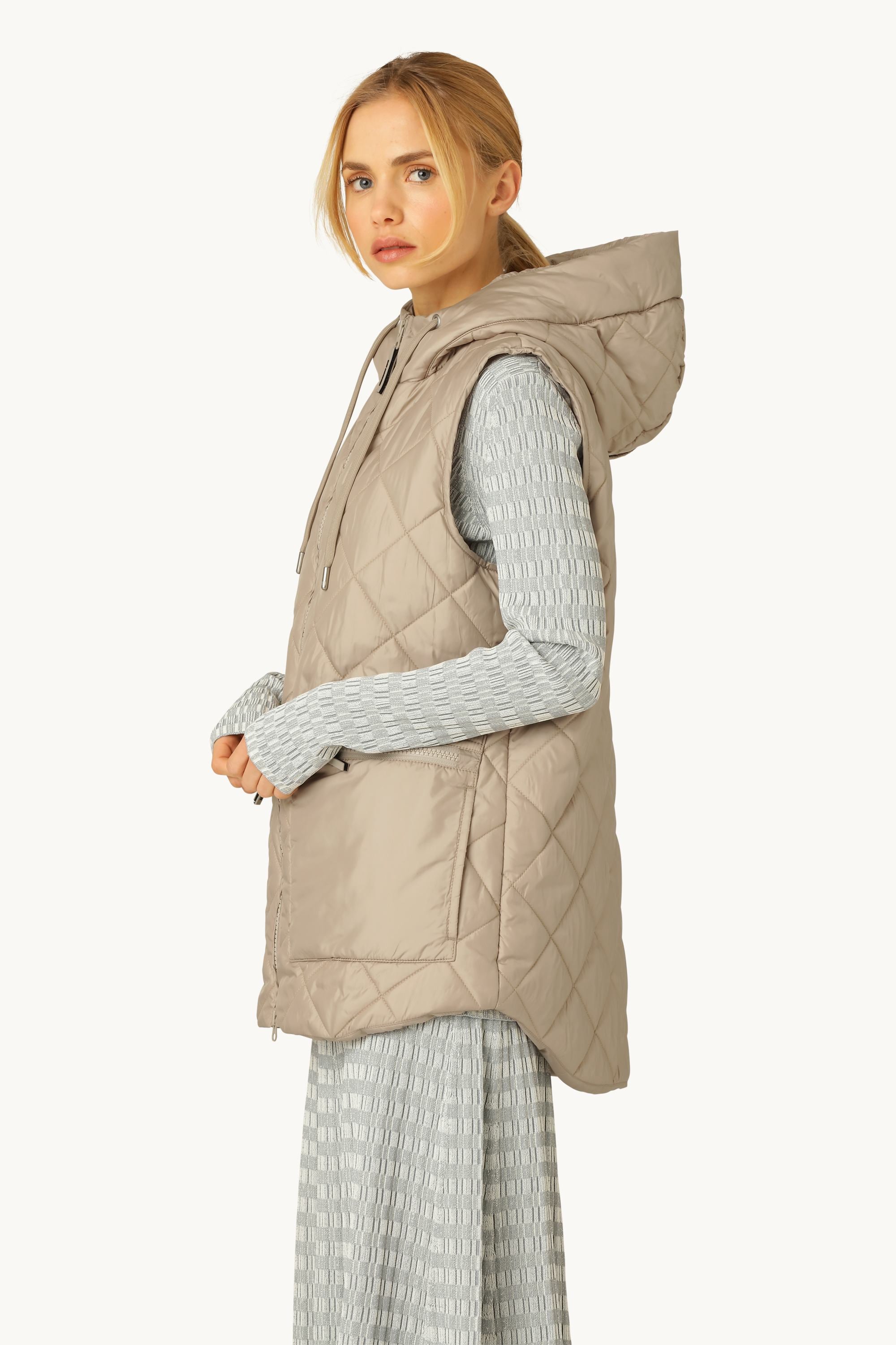 Padded Short Vest - Cobblestone