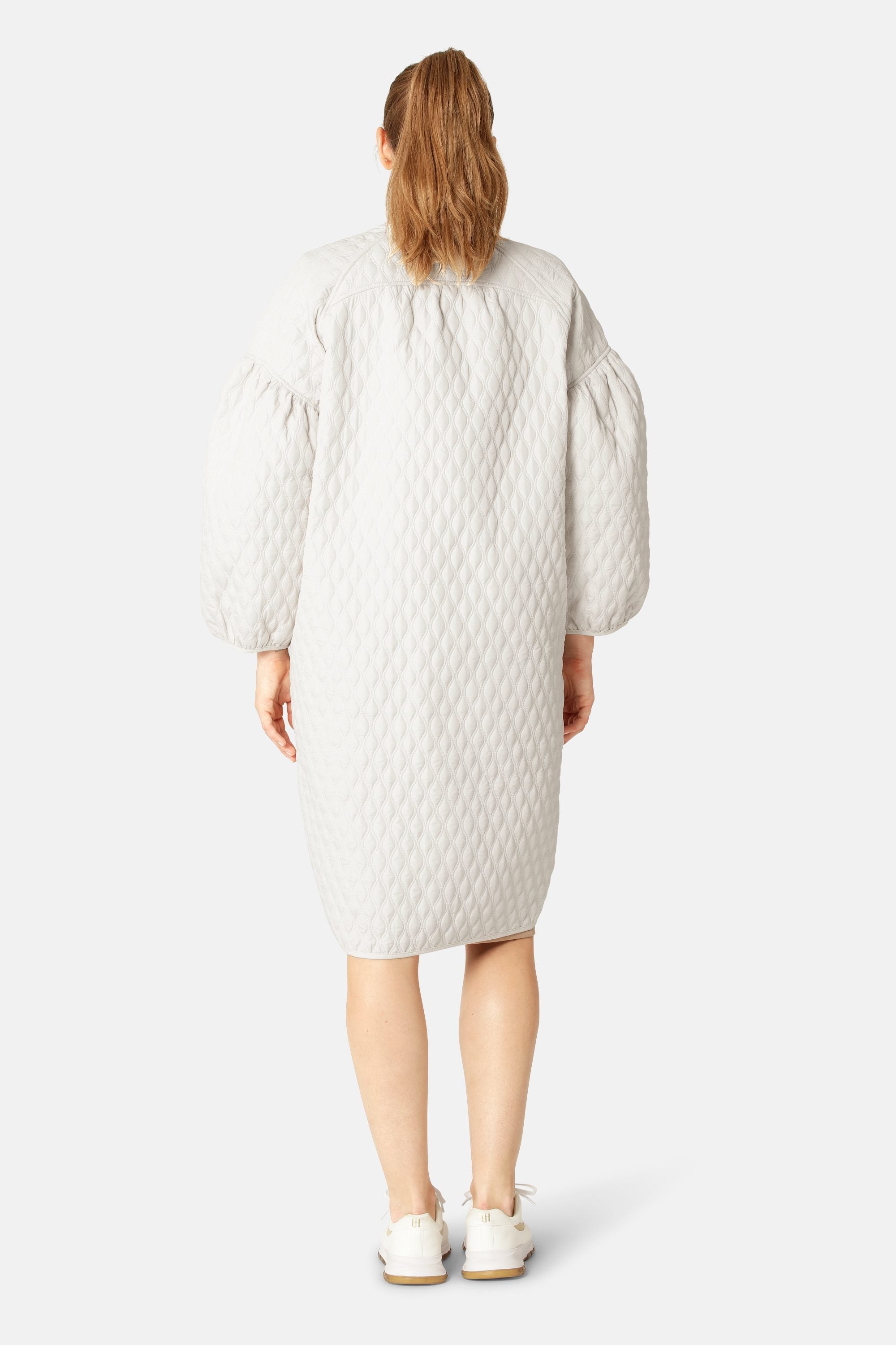 Chaqueta Acolchada Larga - Milk Creme