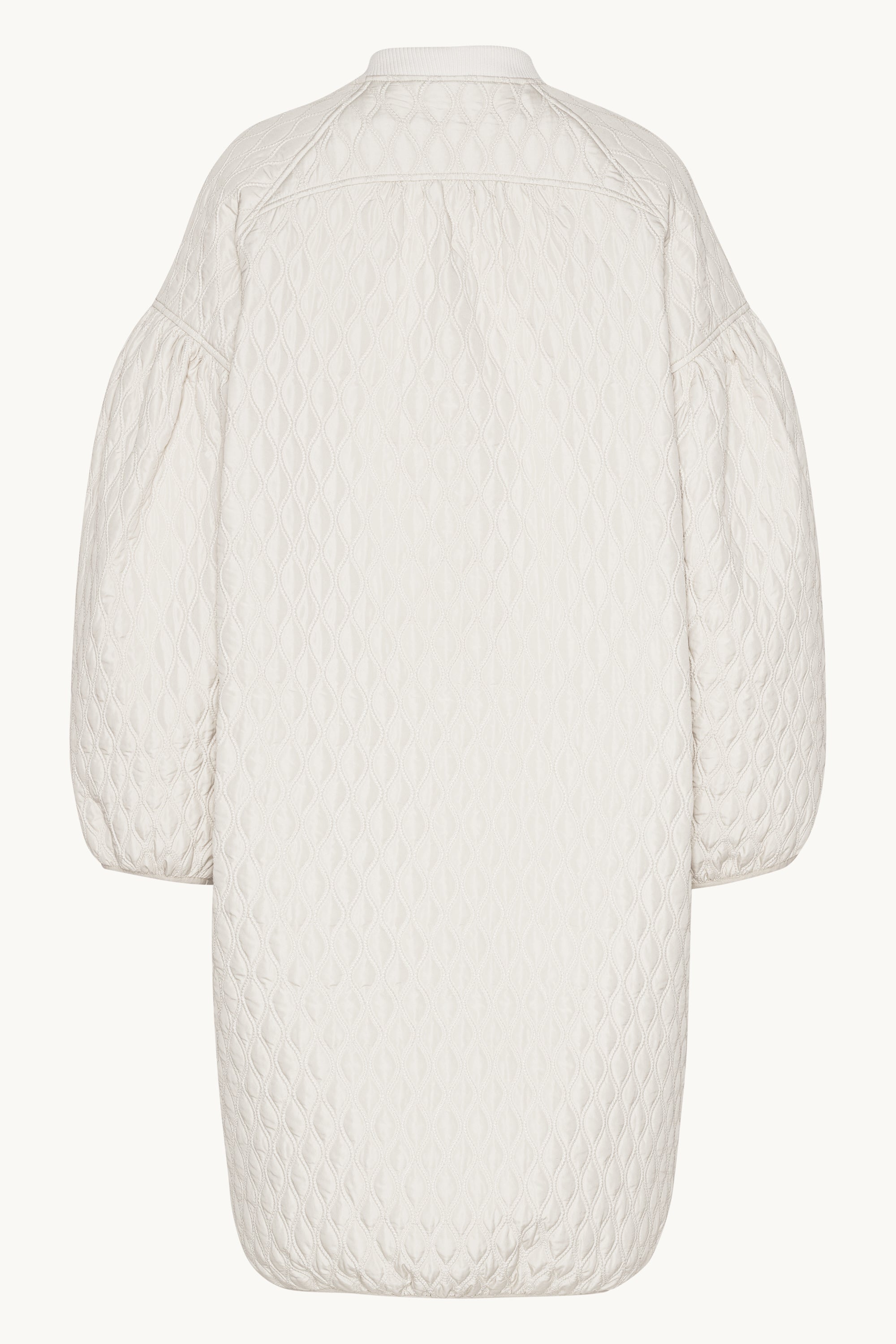 Long Quilt Jacket - Milk Creme