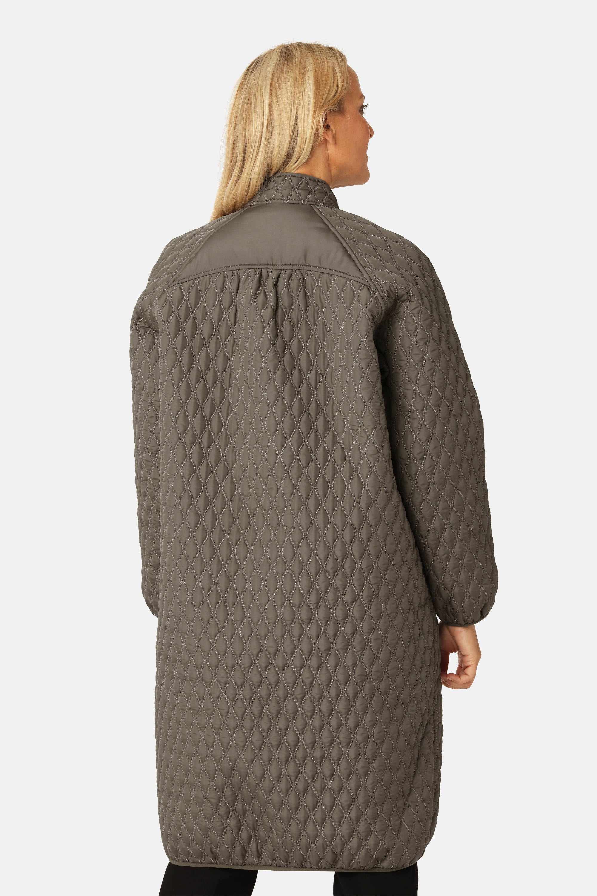 Long Quilt Coat - Tarmac