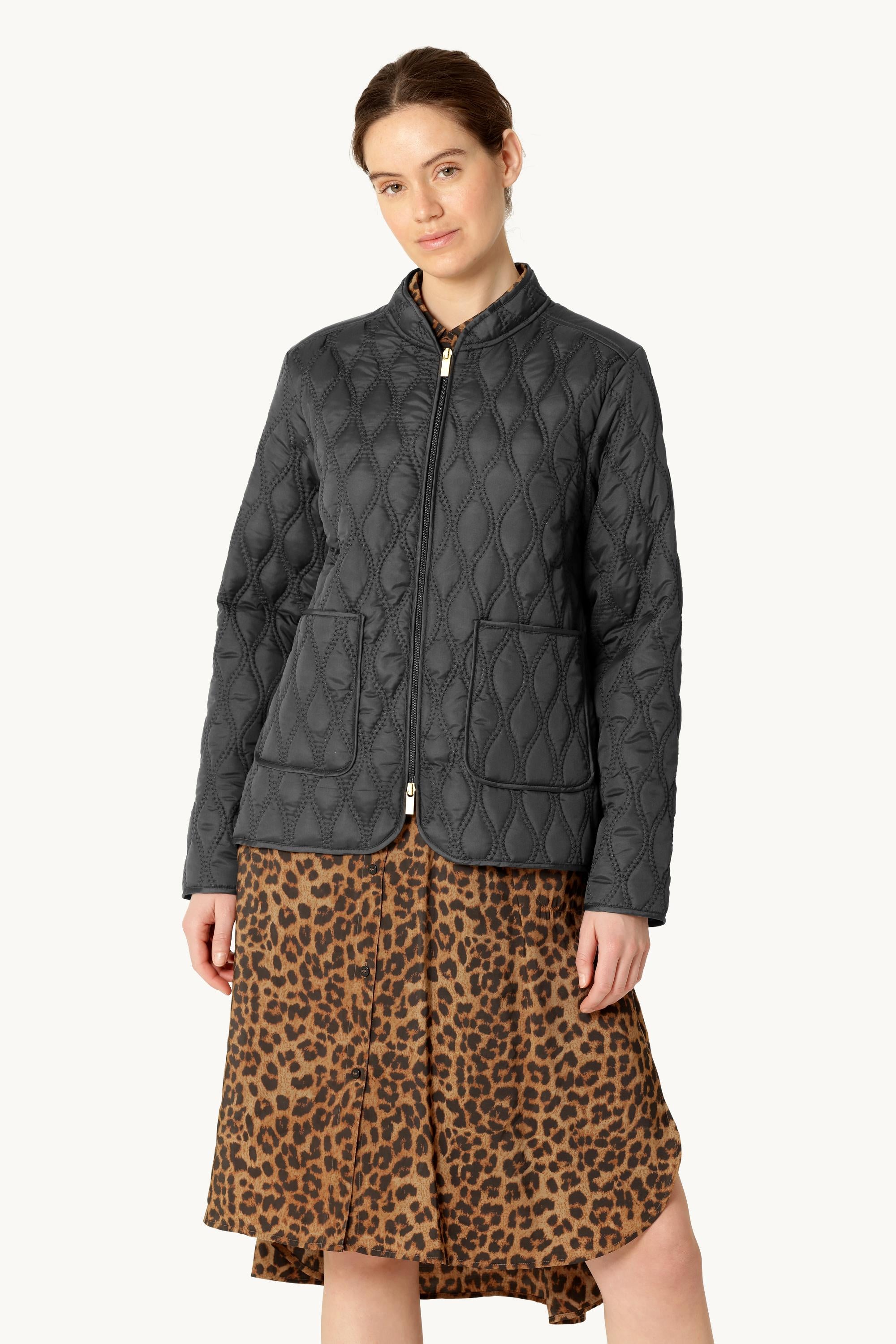 Short Quilt Jacket - Black