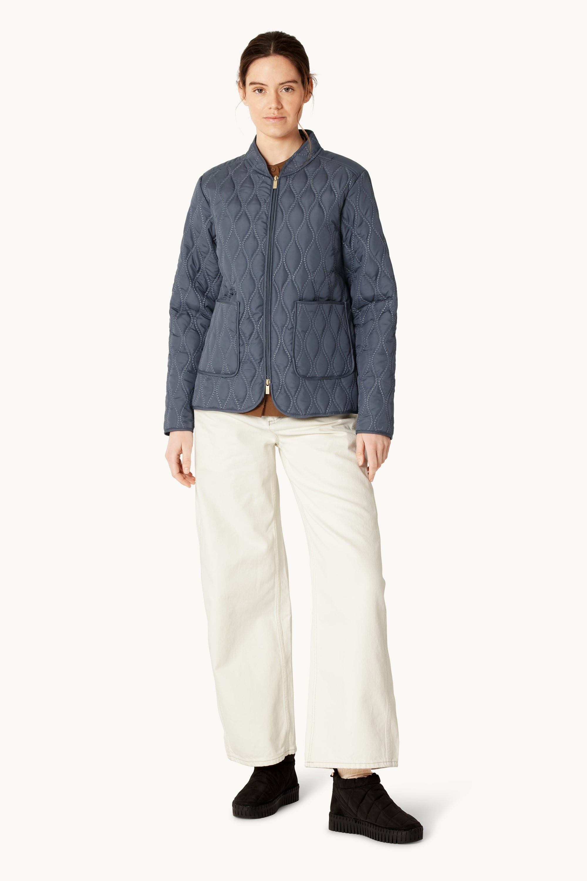 Short Quilt Jacket - Ombre Blue