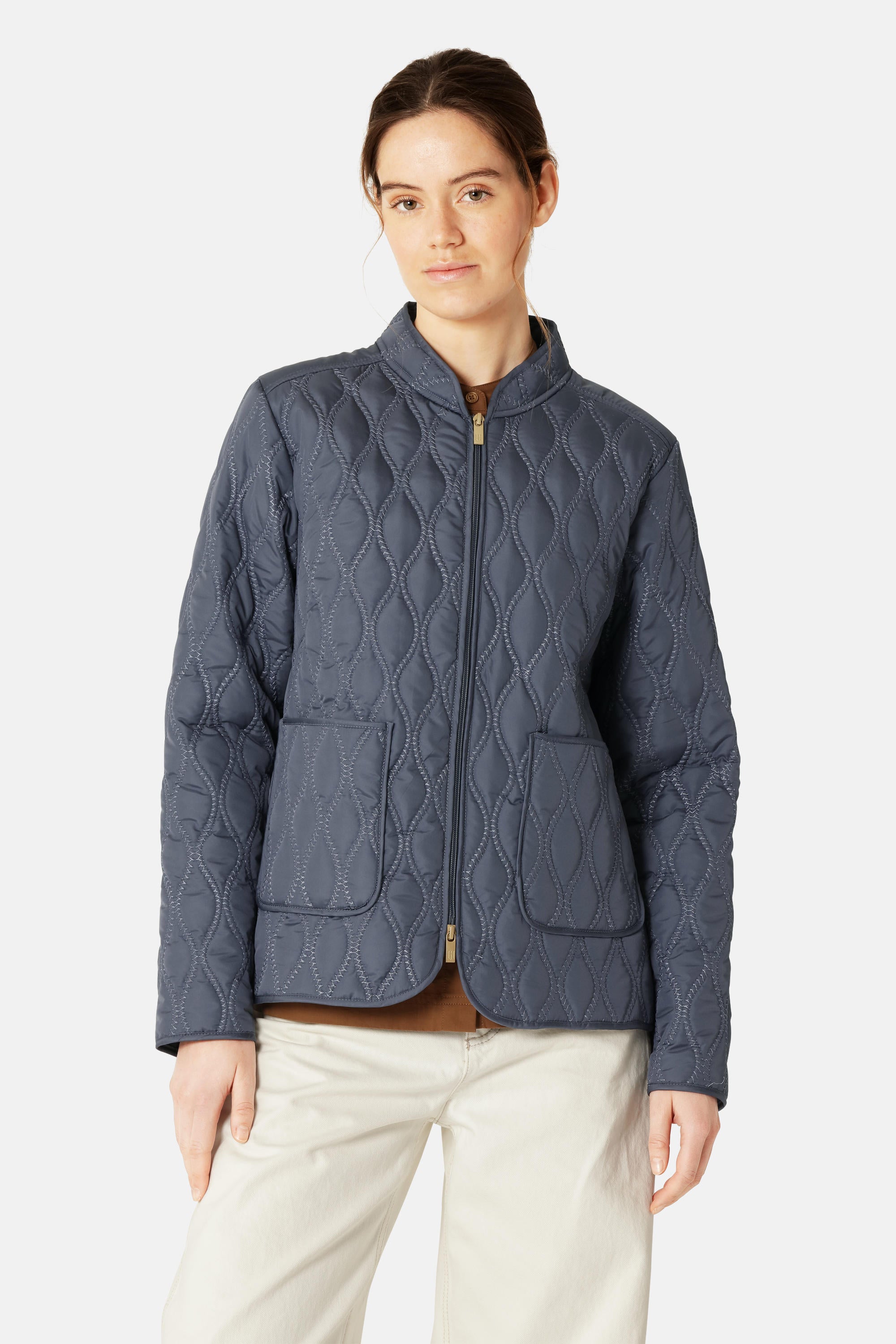 Short Quilt Jacket - Ombre Blue