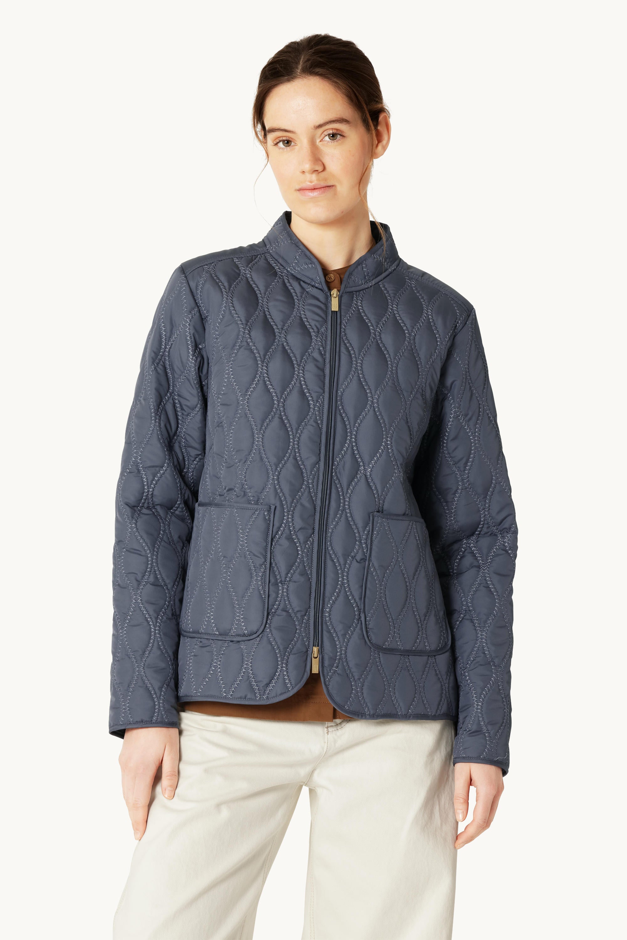 Short Quilt Jacket - Ombre Blue