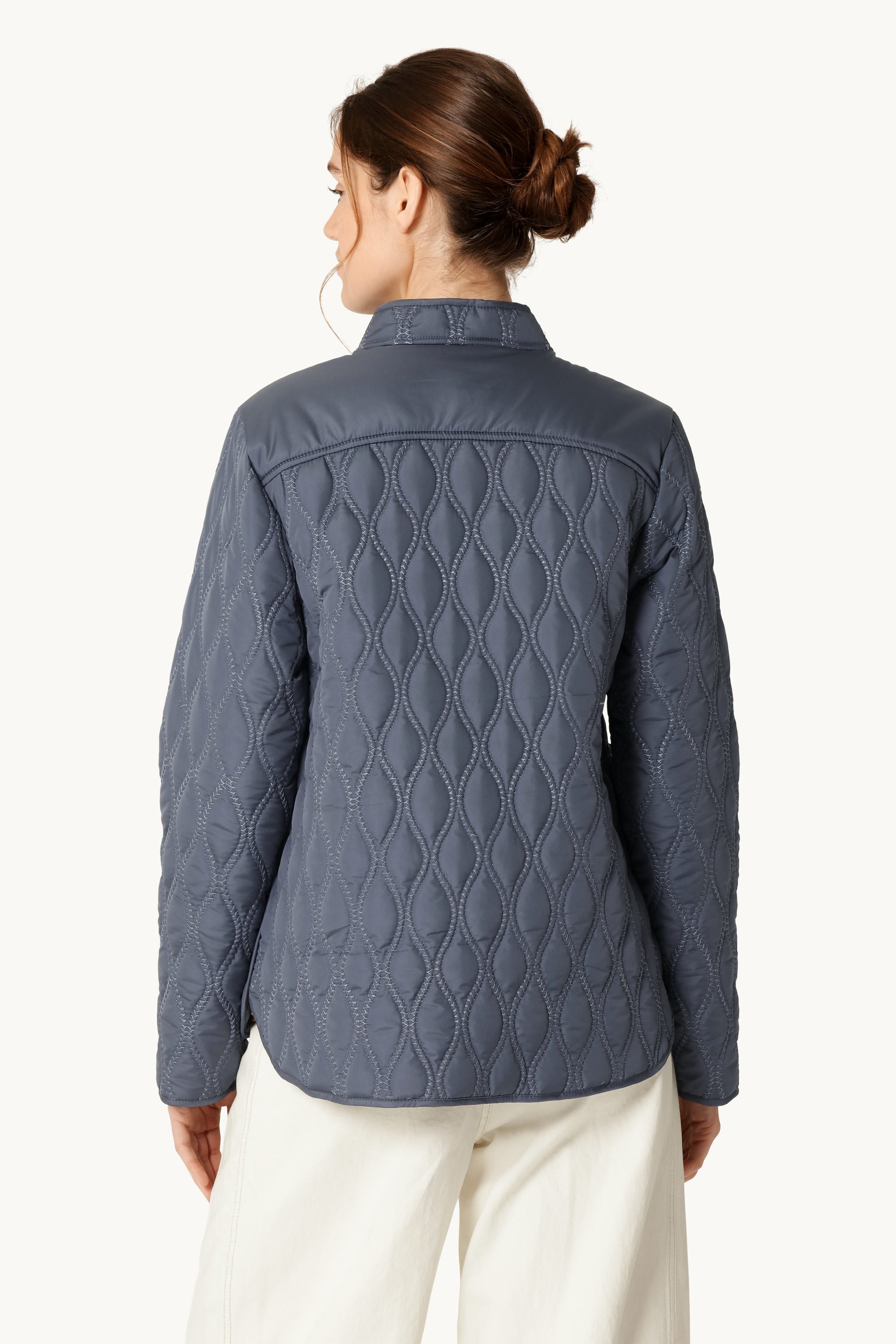 Short Quilt Jacket - Ombre Blue