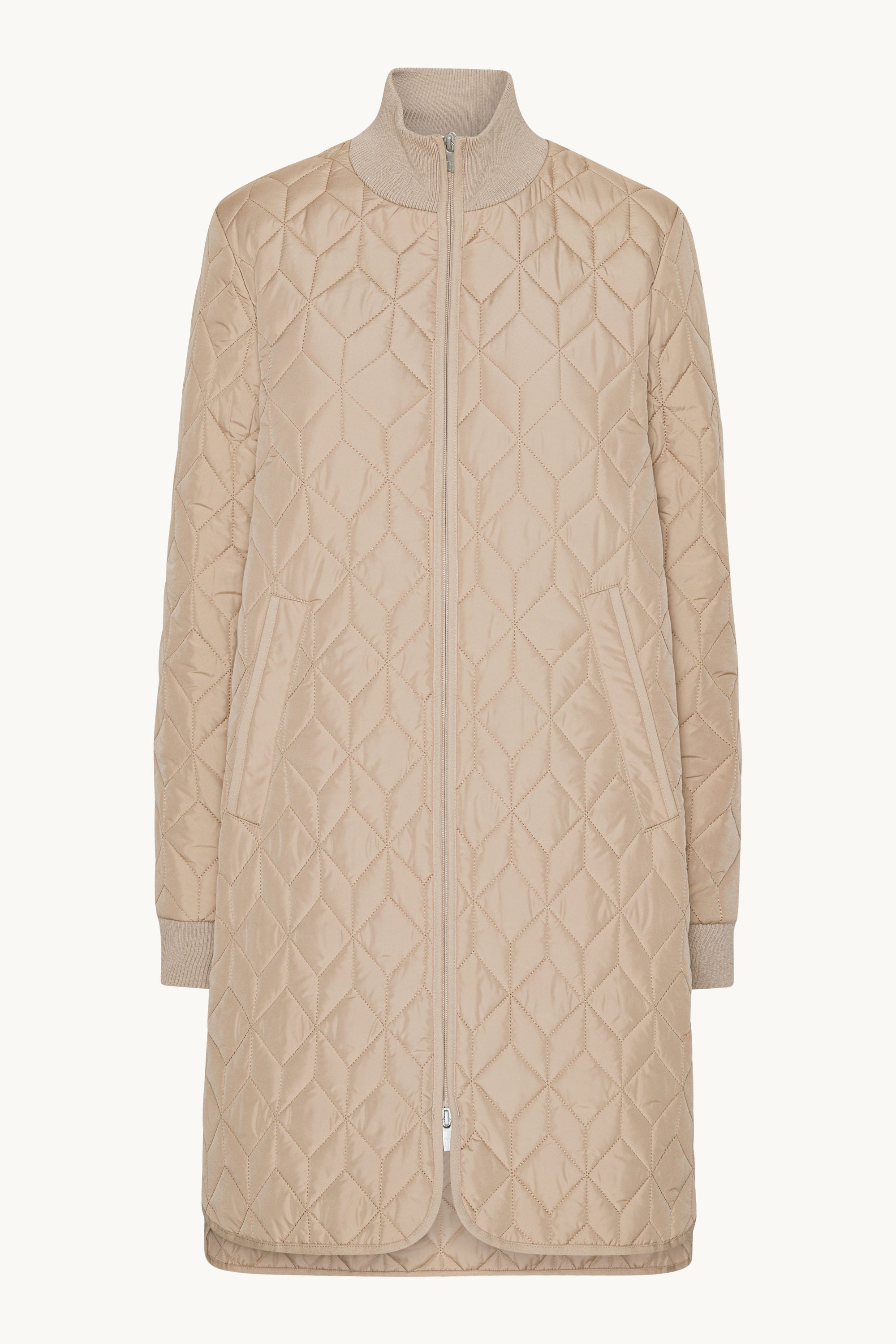 Chaqueta Larga Acolchada - Wheat