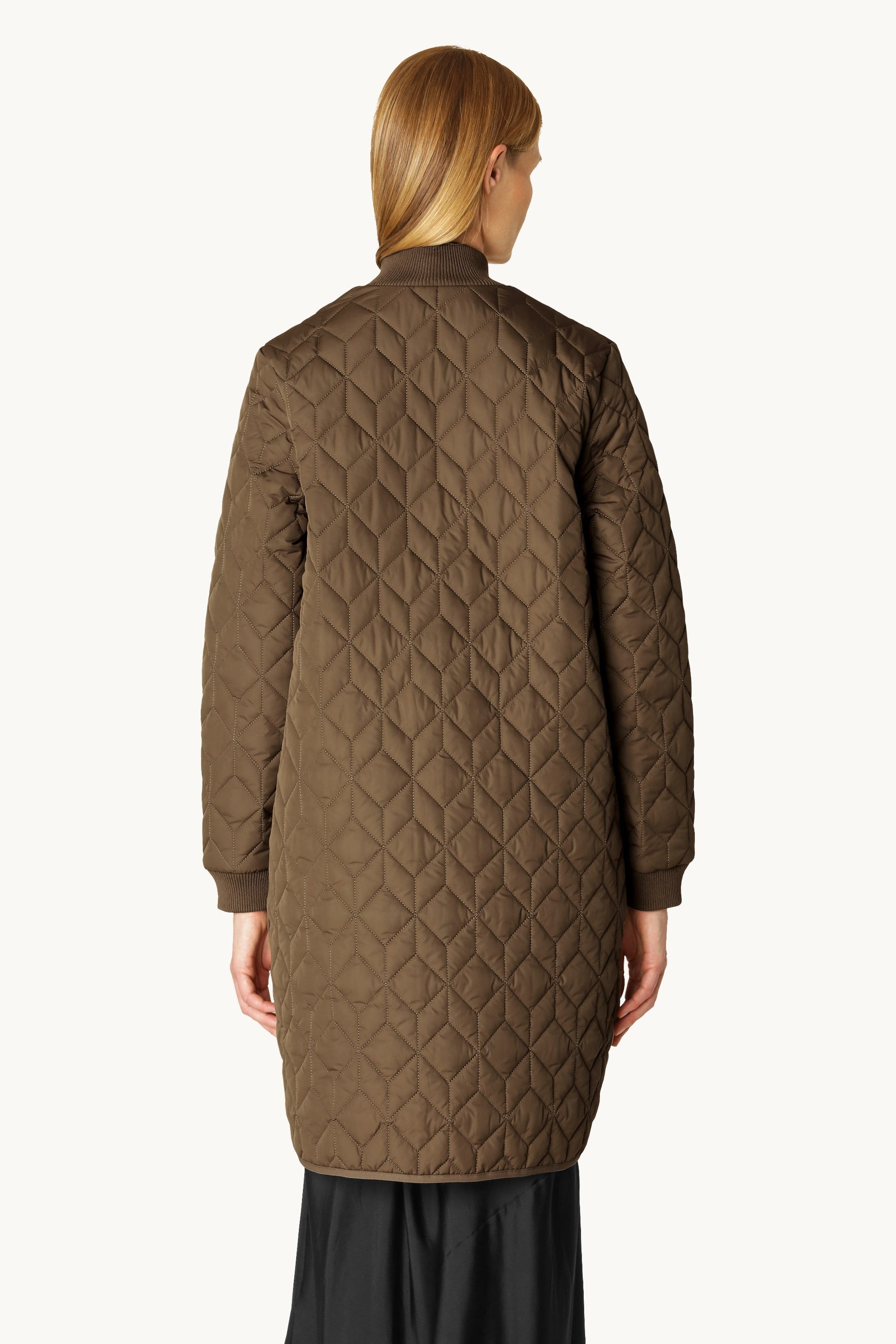 Chaqueta Larga Acolchada - Cub Brown