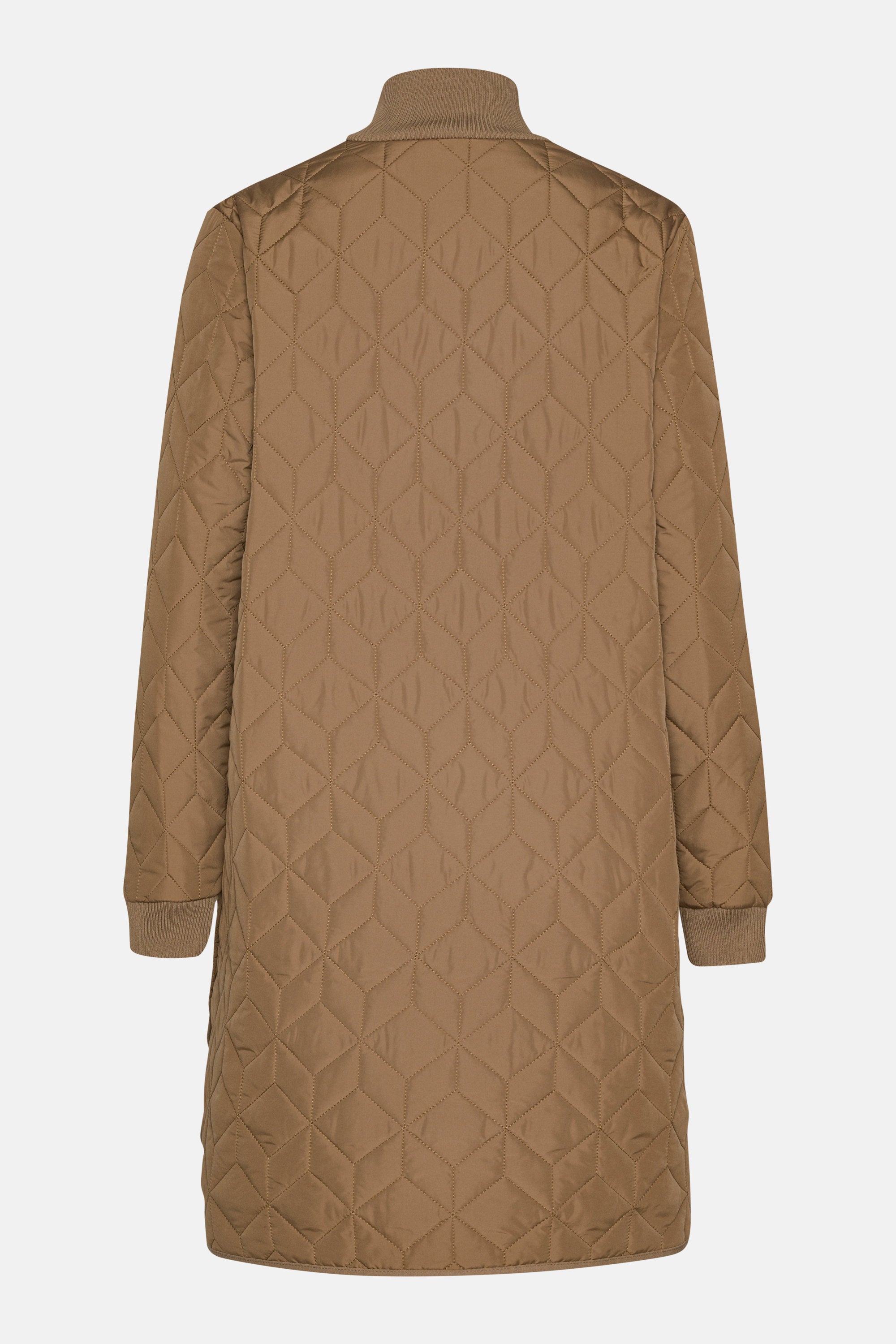 Chaqueta Larga Acolchada - Mocca