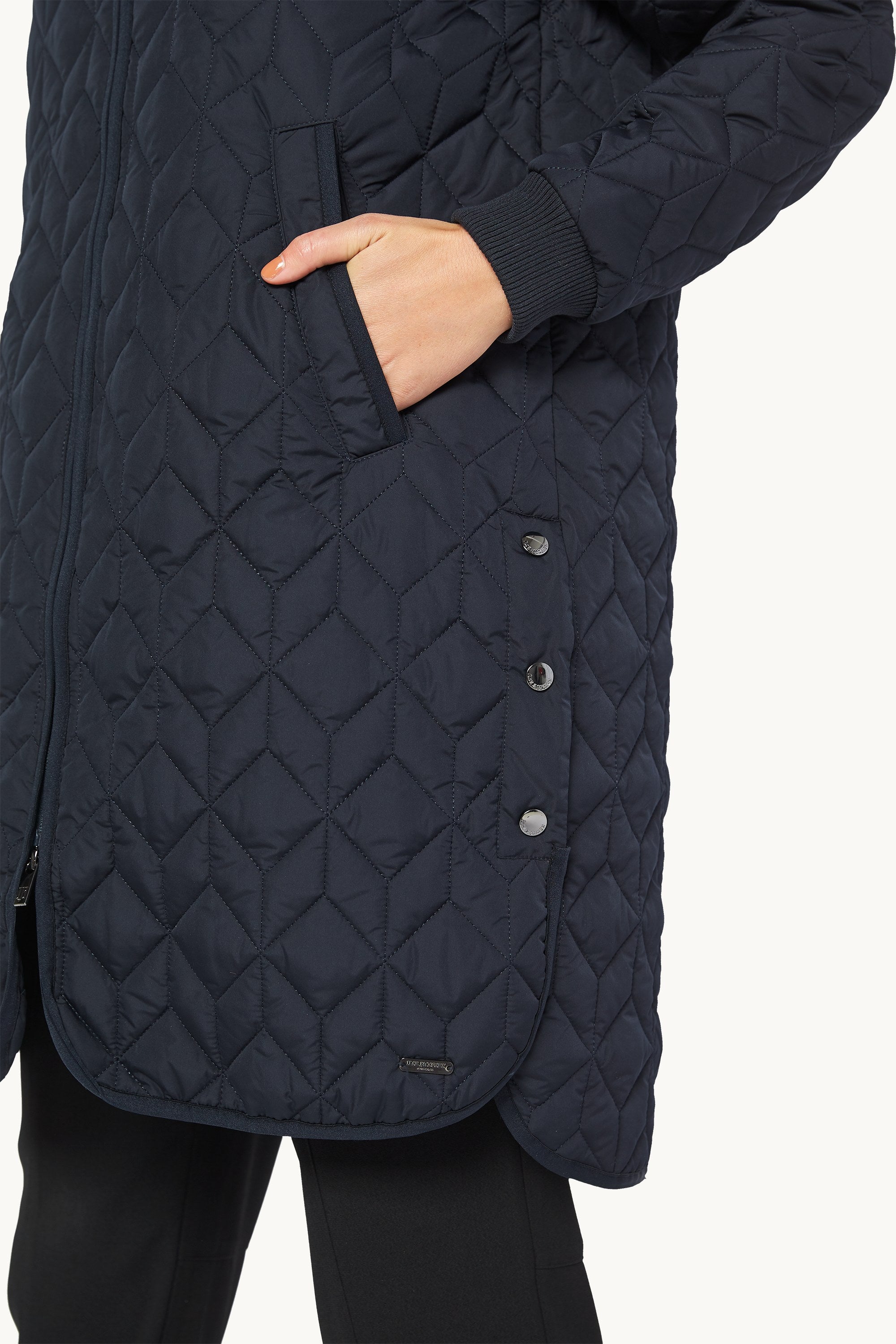 Chaqueta Larga Acolchada - Dark Indigo