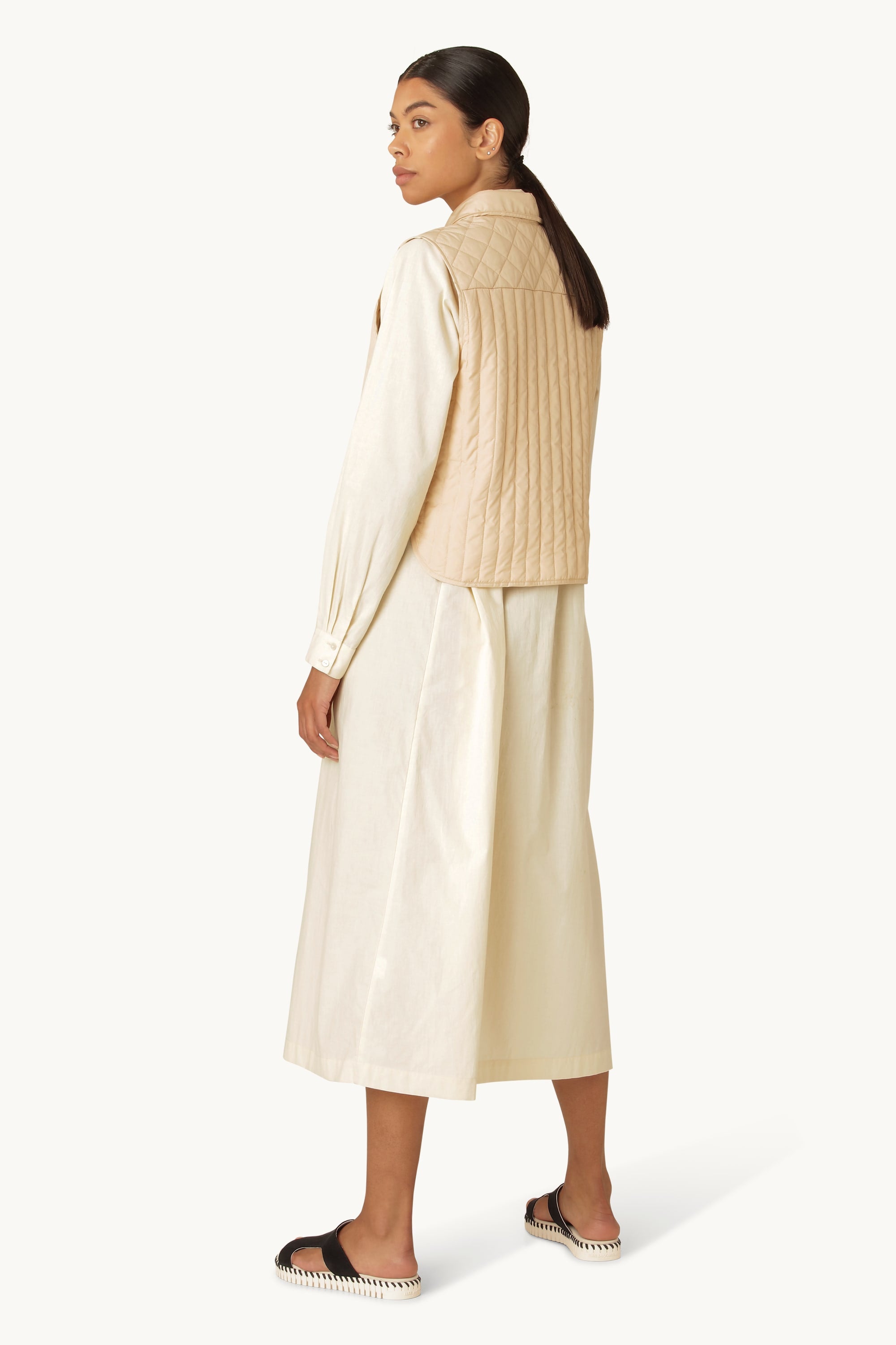 Quilt Vest - Beige