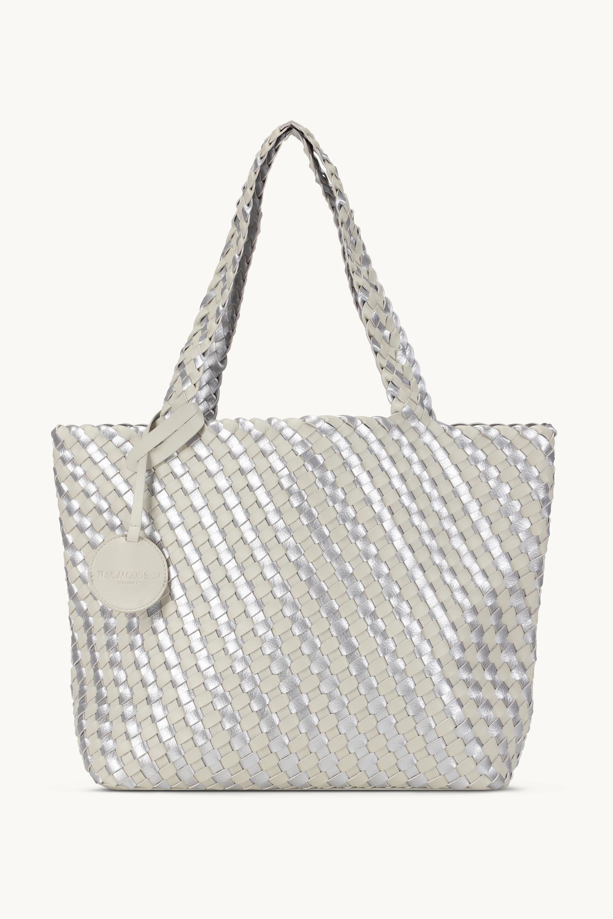 Tote Bag Trenzado - Milk Creme Silver