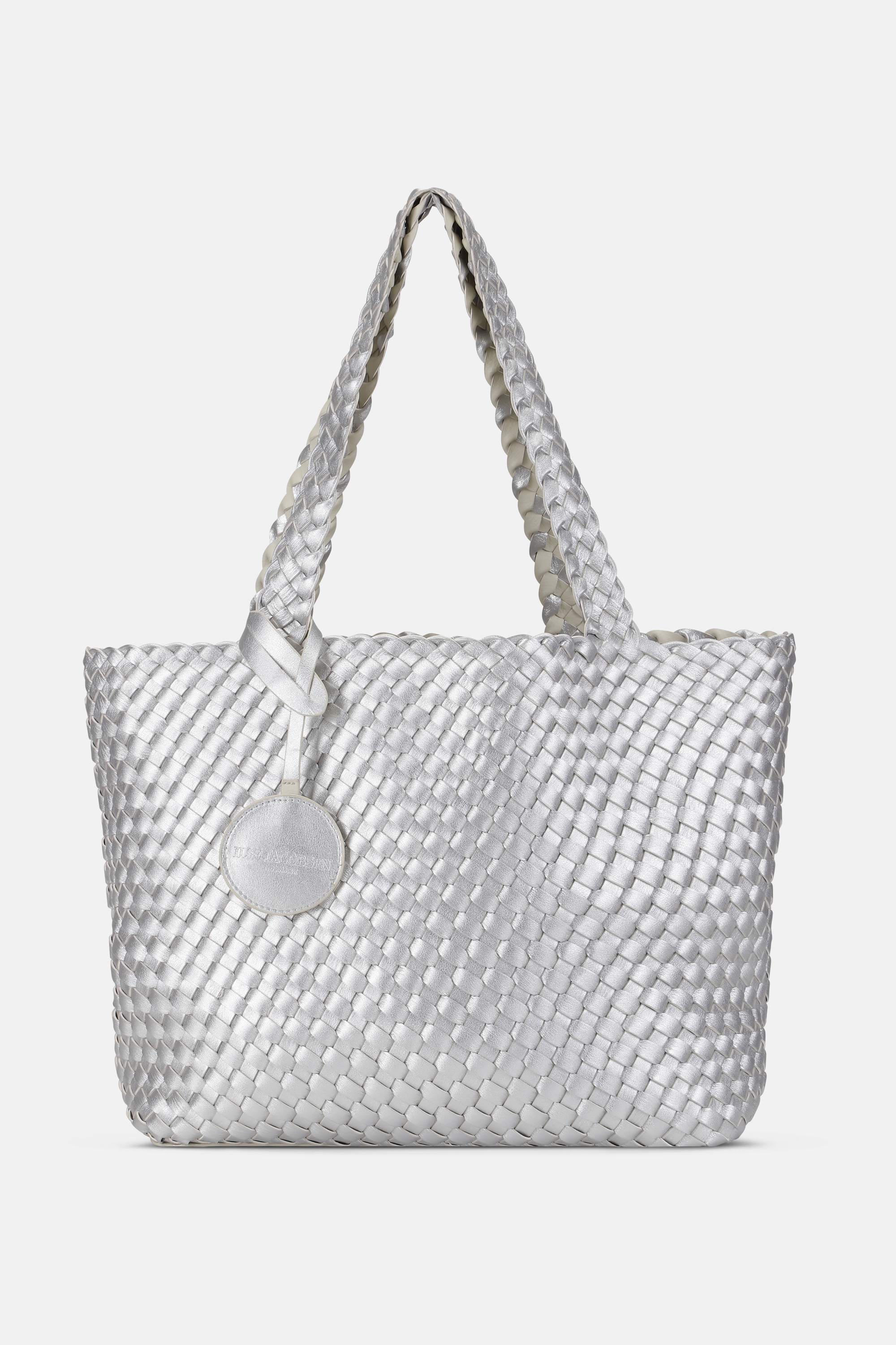Tote Bag Trenzado - Milk Creme Silver