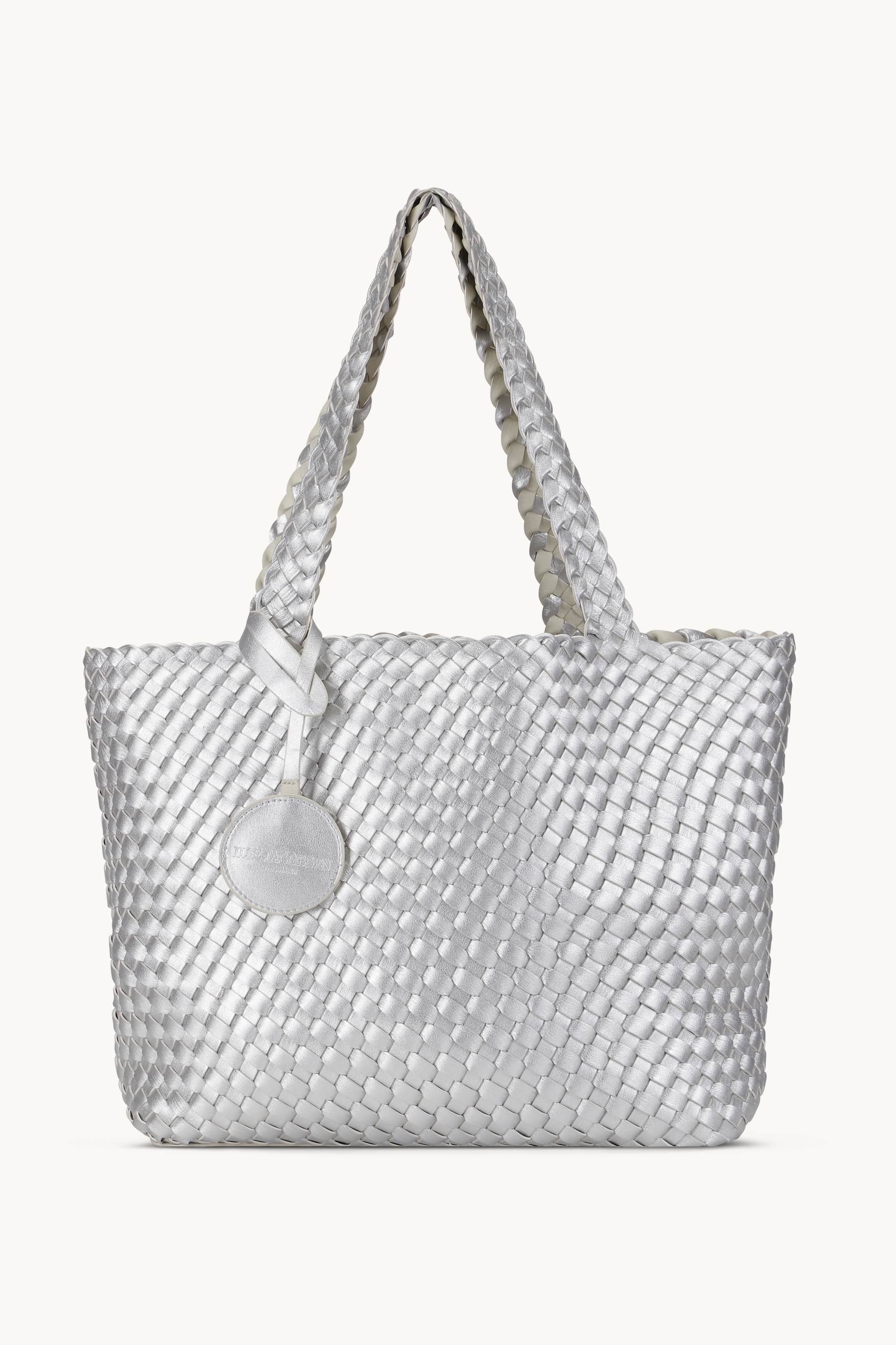 Tote Bag Trenzado - Milk Creme Silver