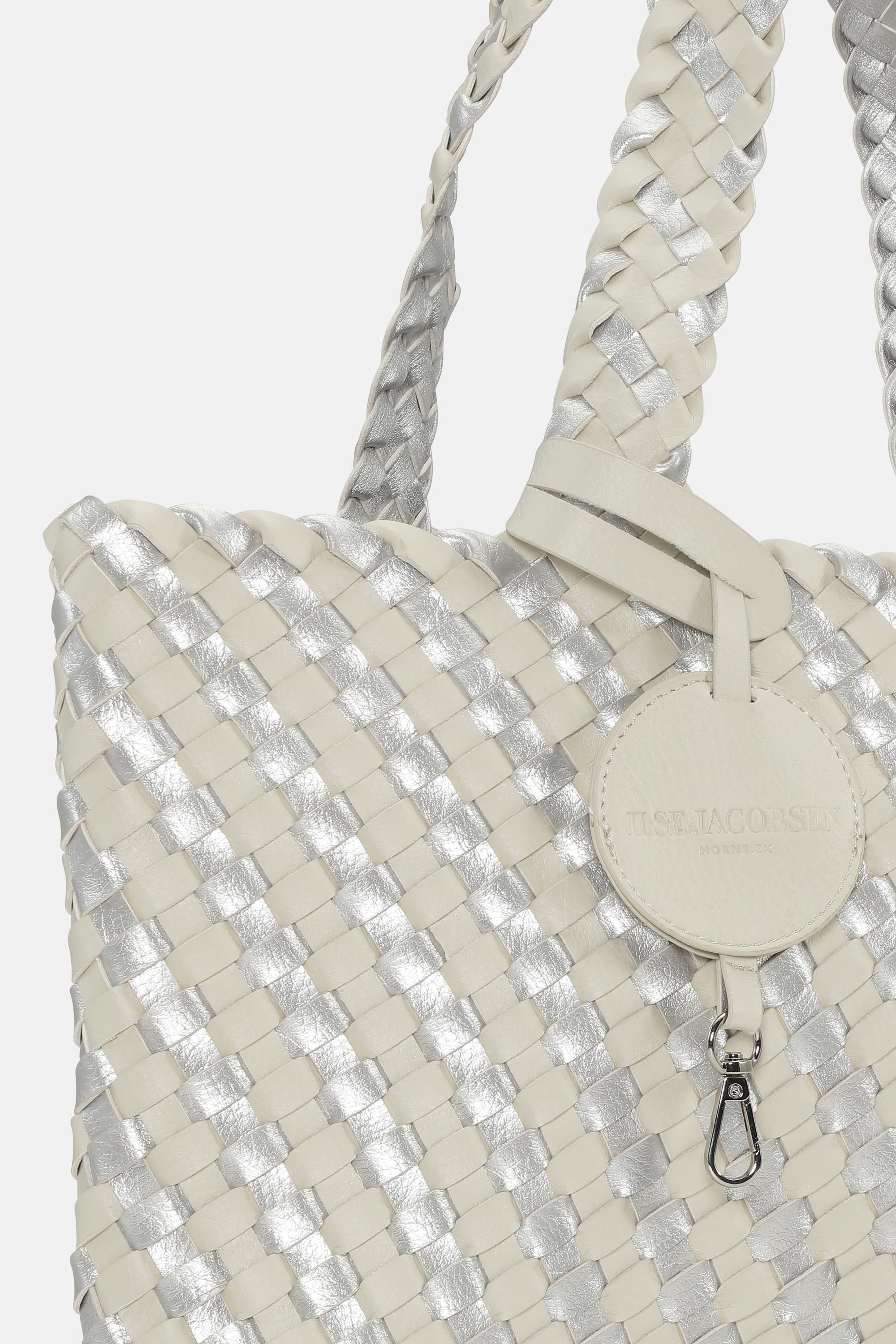 Tote Bag Trenzado - Milk Creme Silver