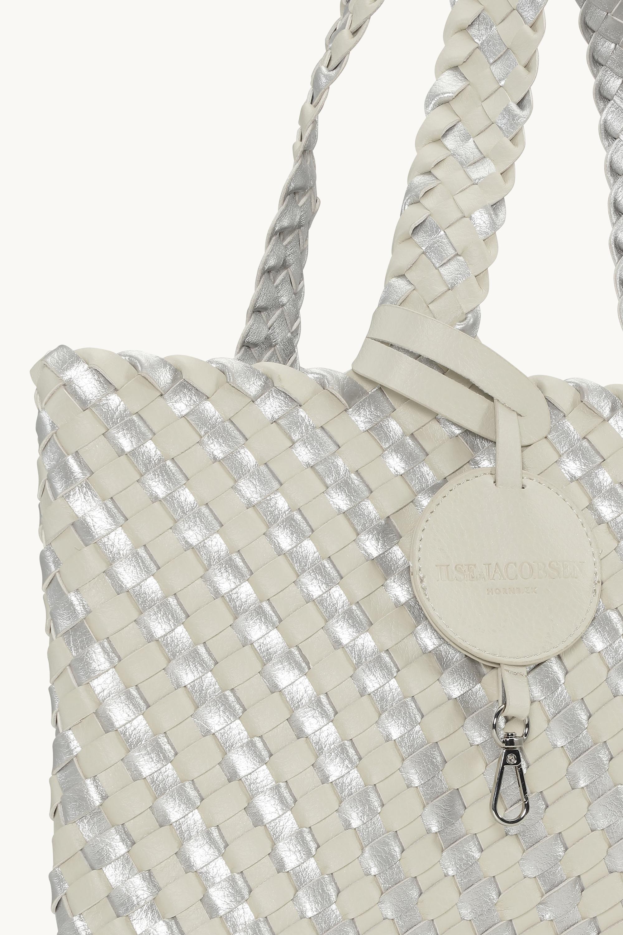 Tote Bag Trenzado - Milk Creme Silver