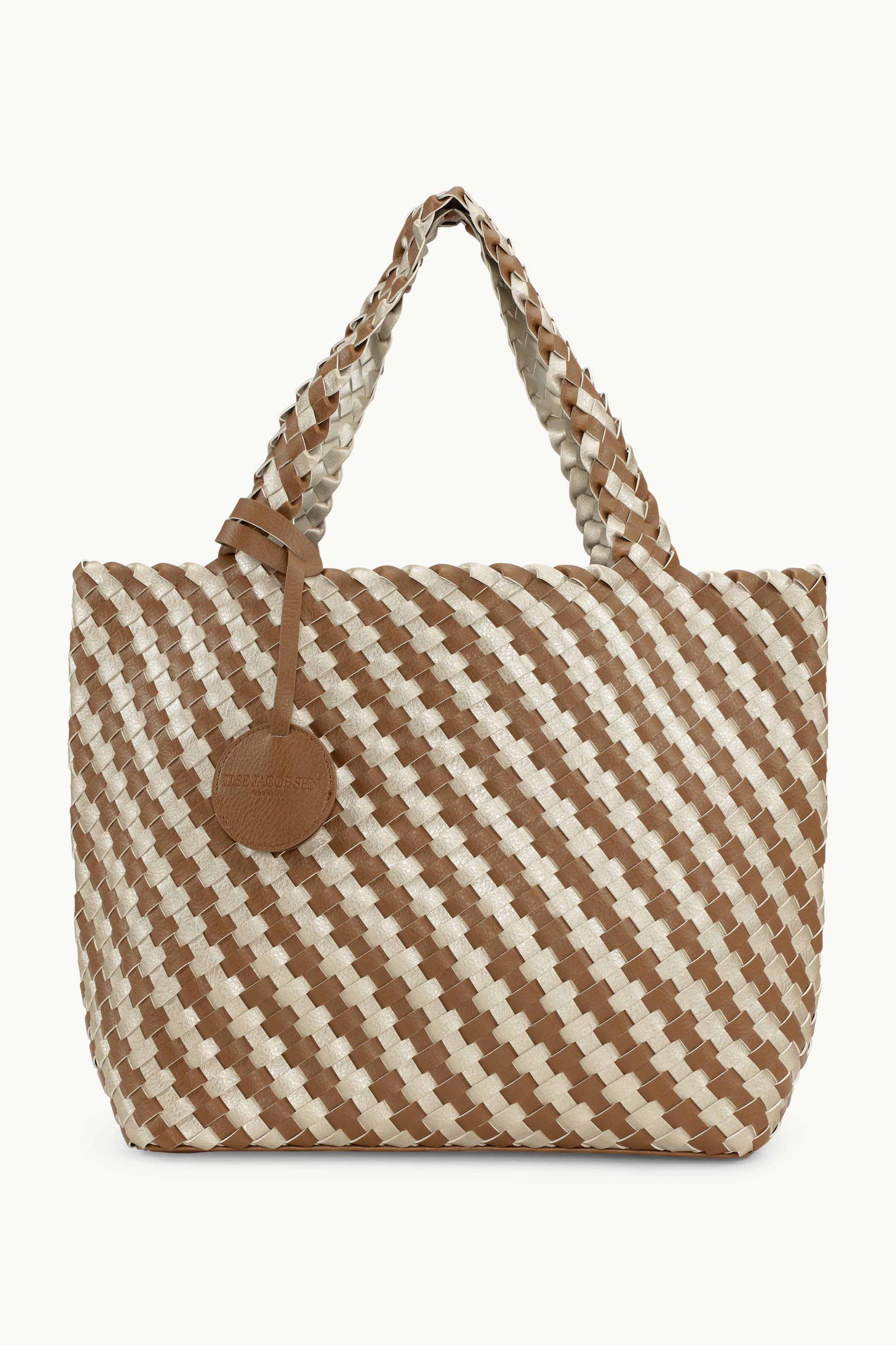 Tote Bag Trenzado - Goldy Sand Dollar Metallic