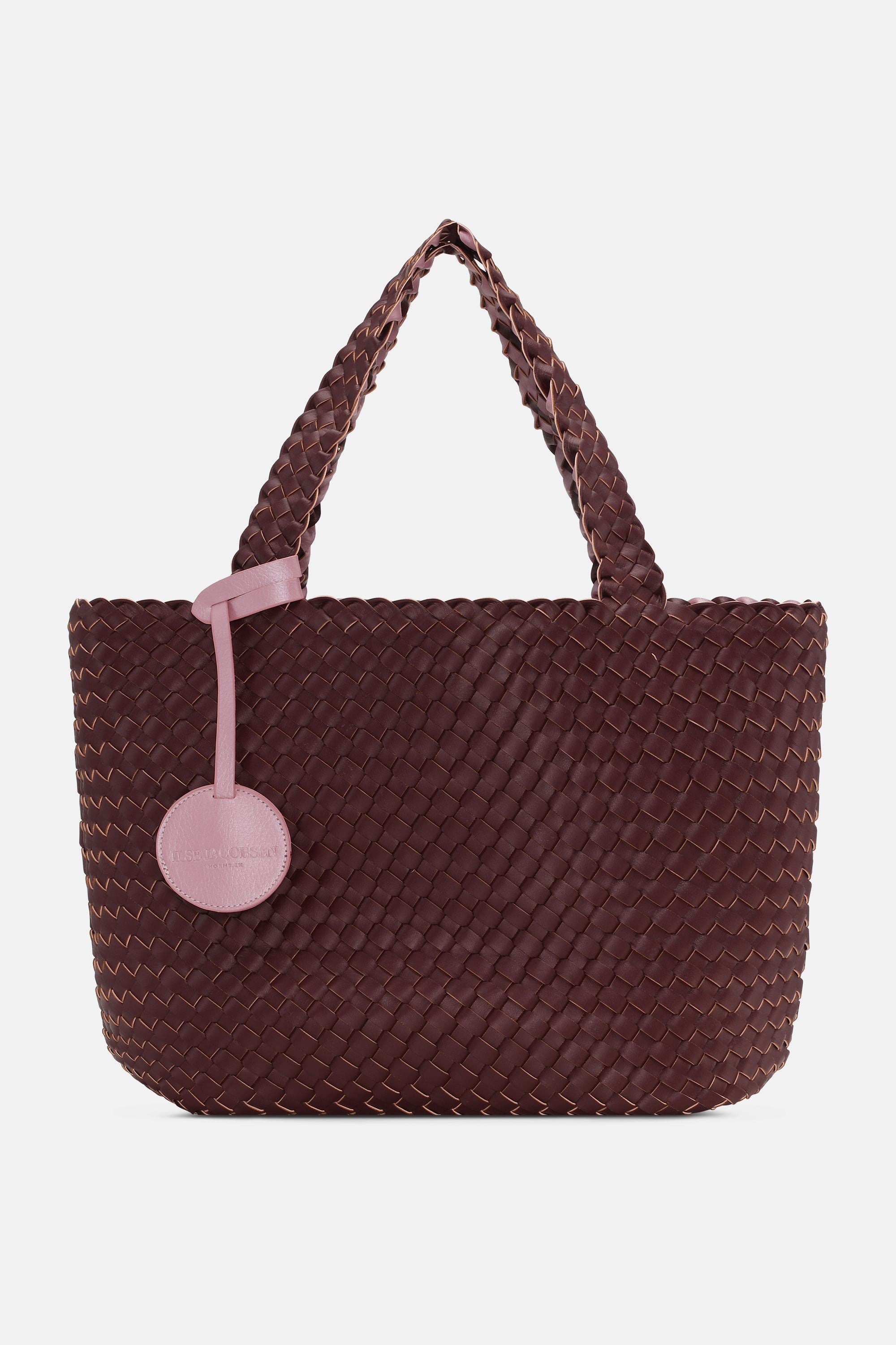 Tote Bag Trenzado - Maroon Banner Rosy Pink