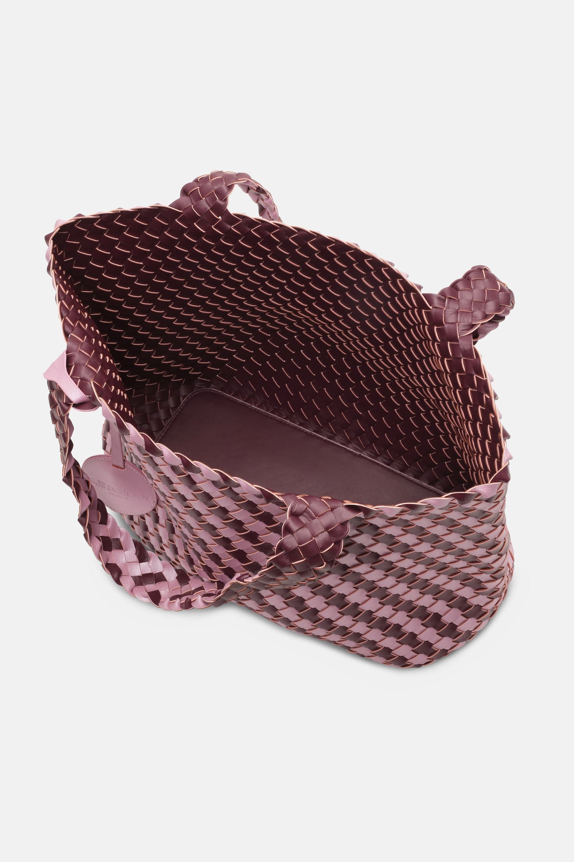 Tote Bag Trenzado - Maroon Banner Rosy Pink