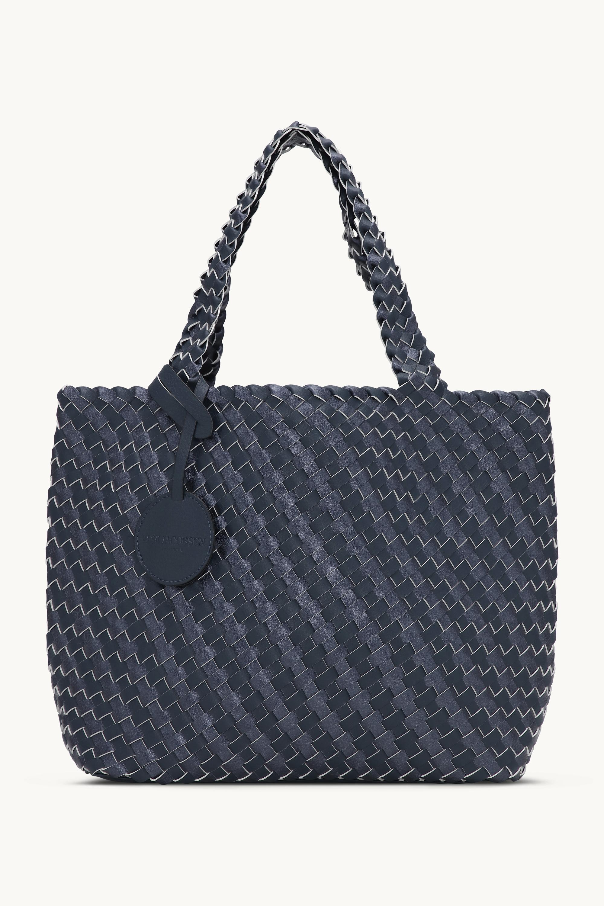Tote Bag Trenzado - Ombre Blue Metallic Ombre Blue