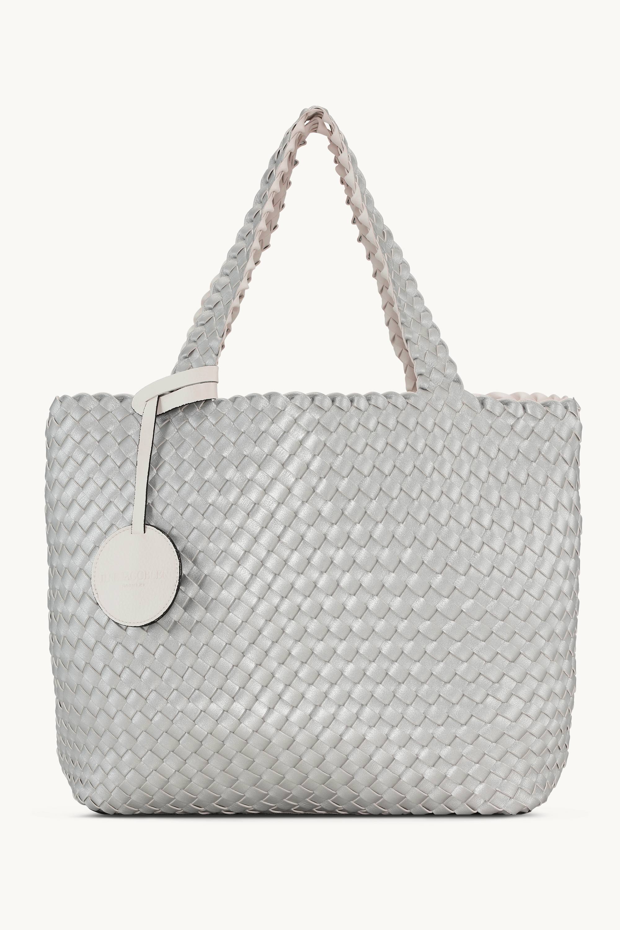 Tote Bag Trenzado - White Silver