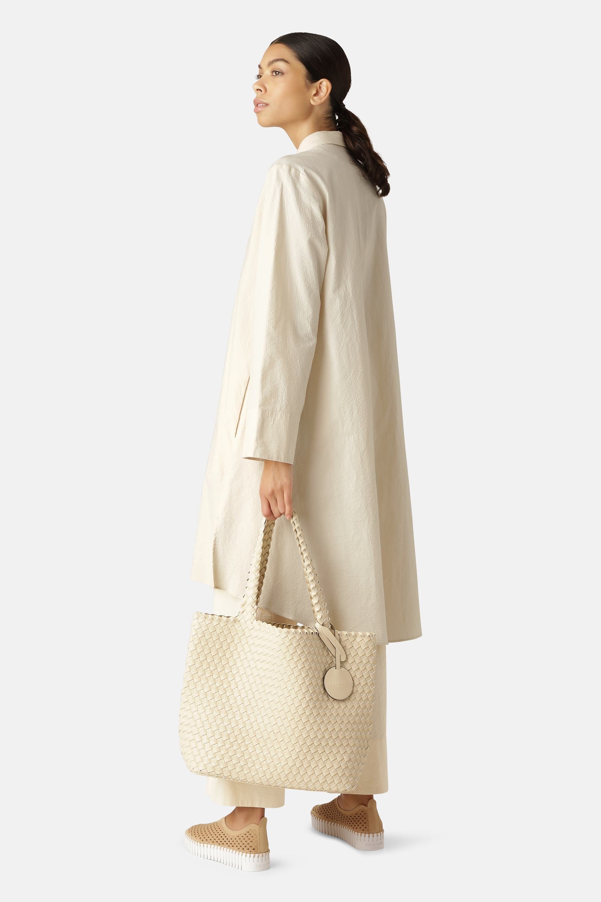 Tote Bag Trenzado - Ivory Platin